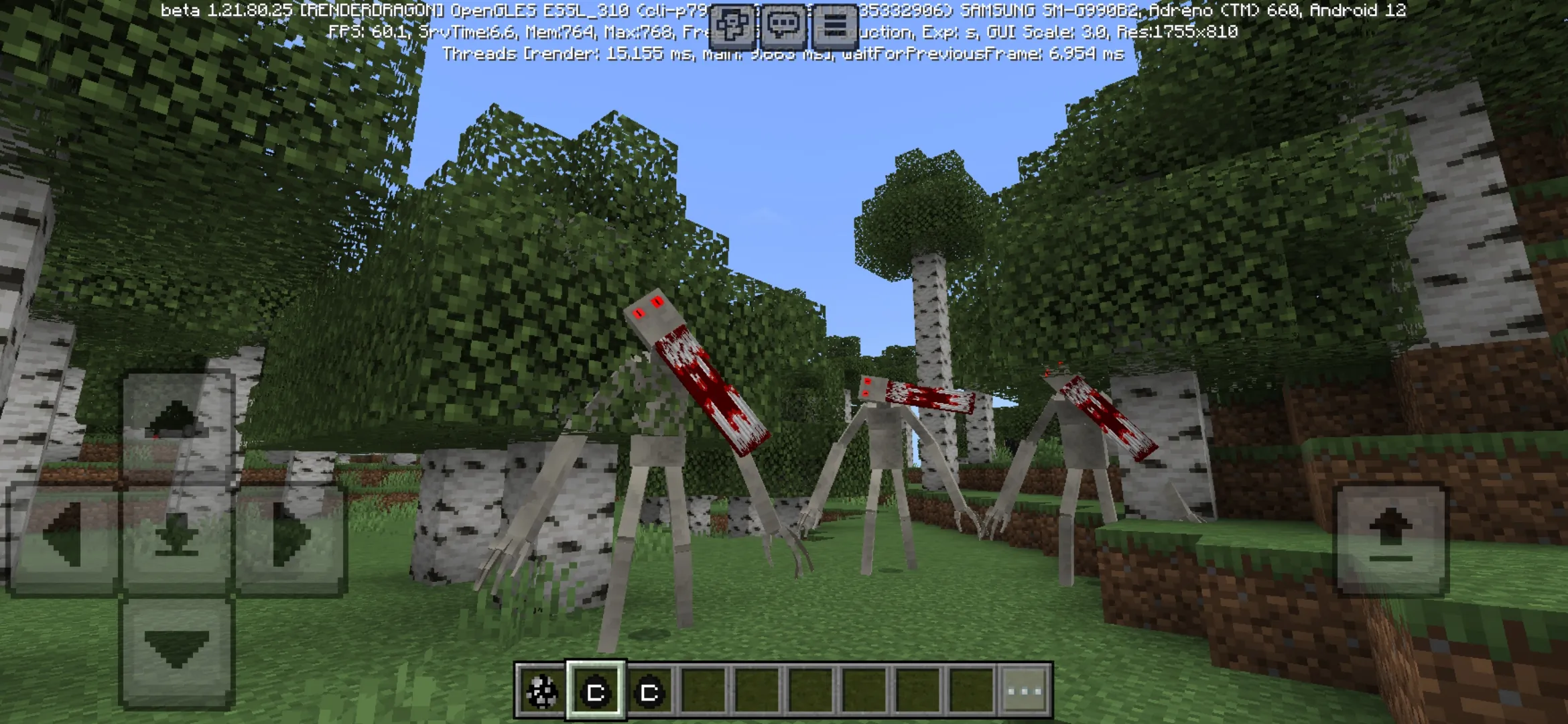Monsters from The Man in White Mod for Minecraft PE