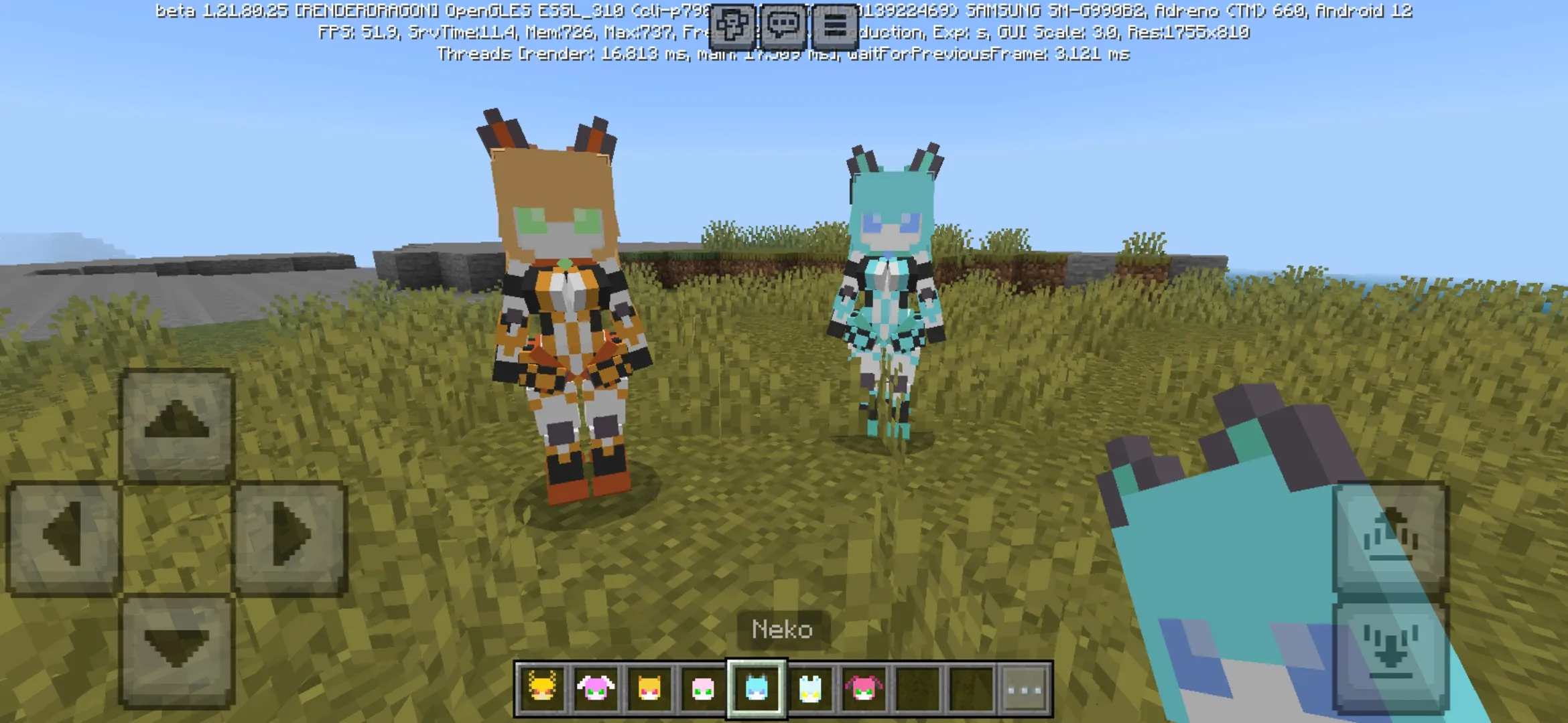Neko from Lovely Robots Mod for Minecraft PE