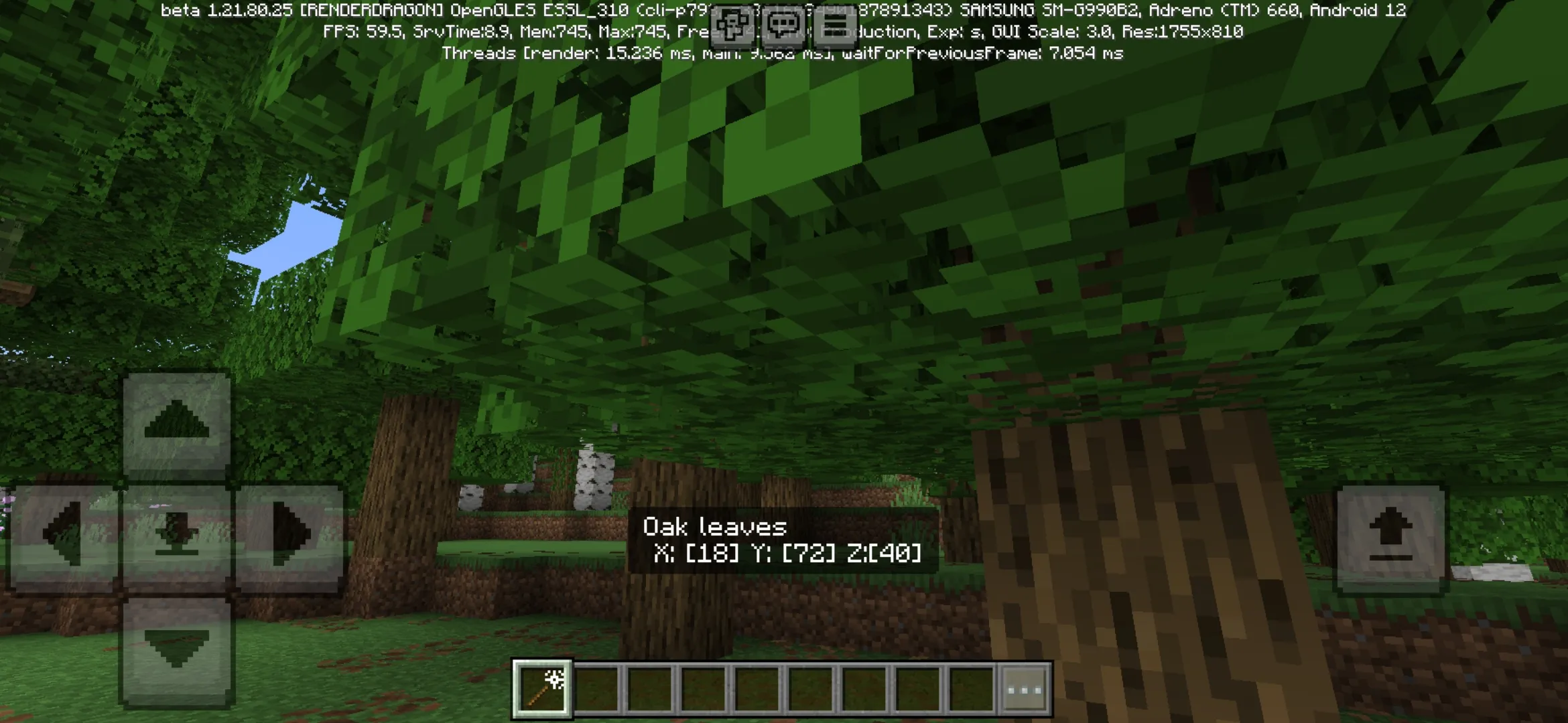 Oak from Destroy Wand Mod for Minecraft PE