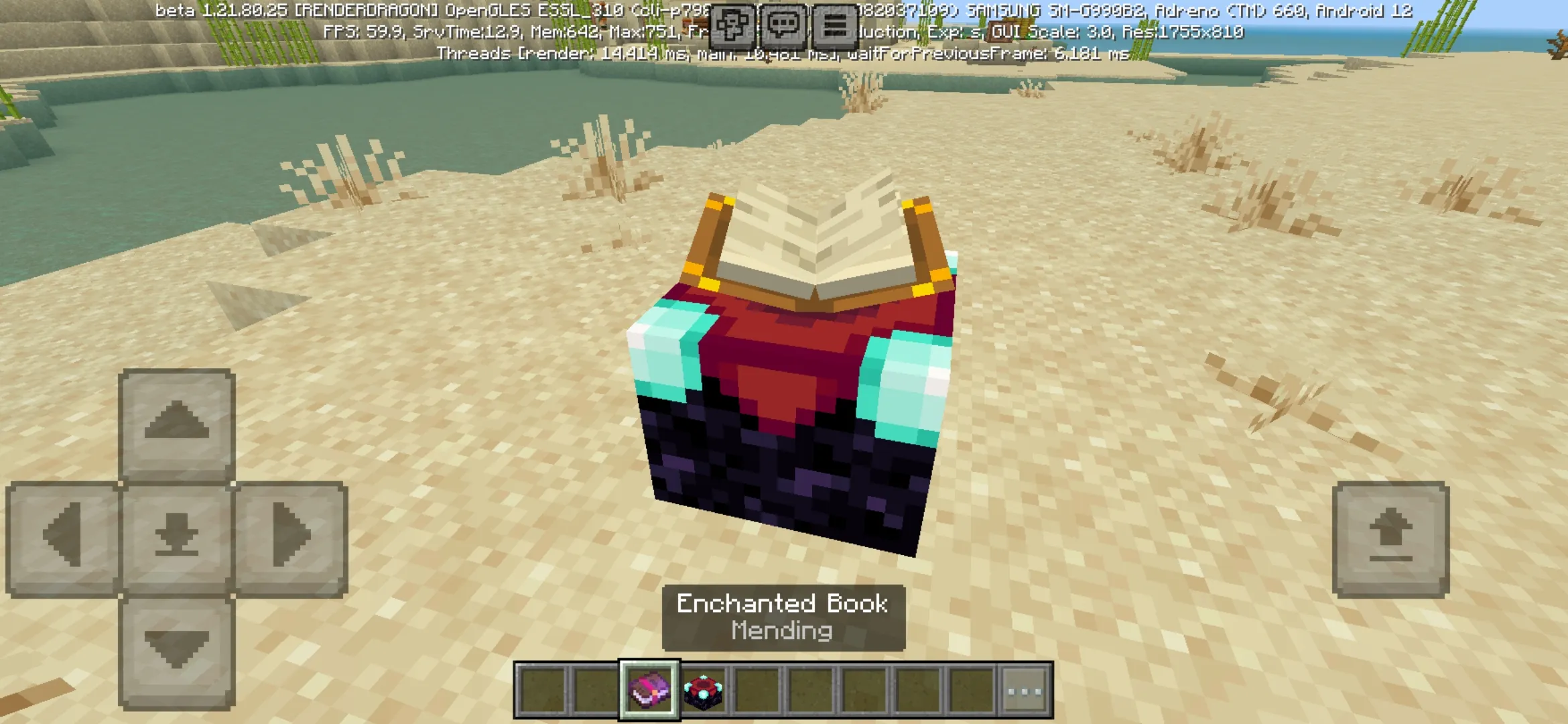 Options from Mending Mod for Minecraft PE