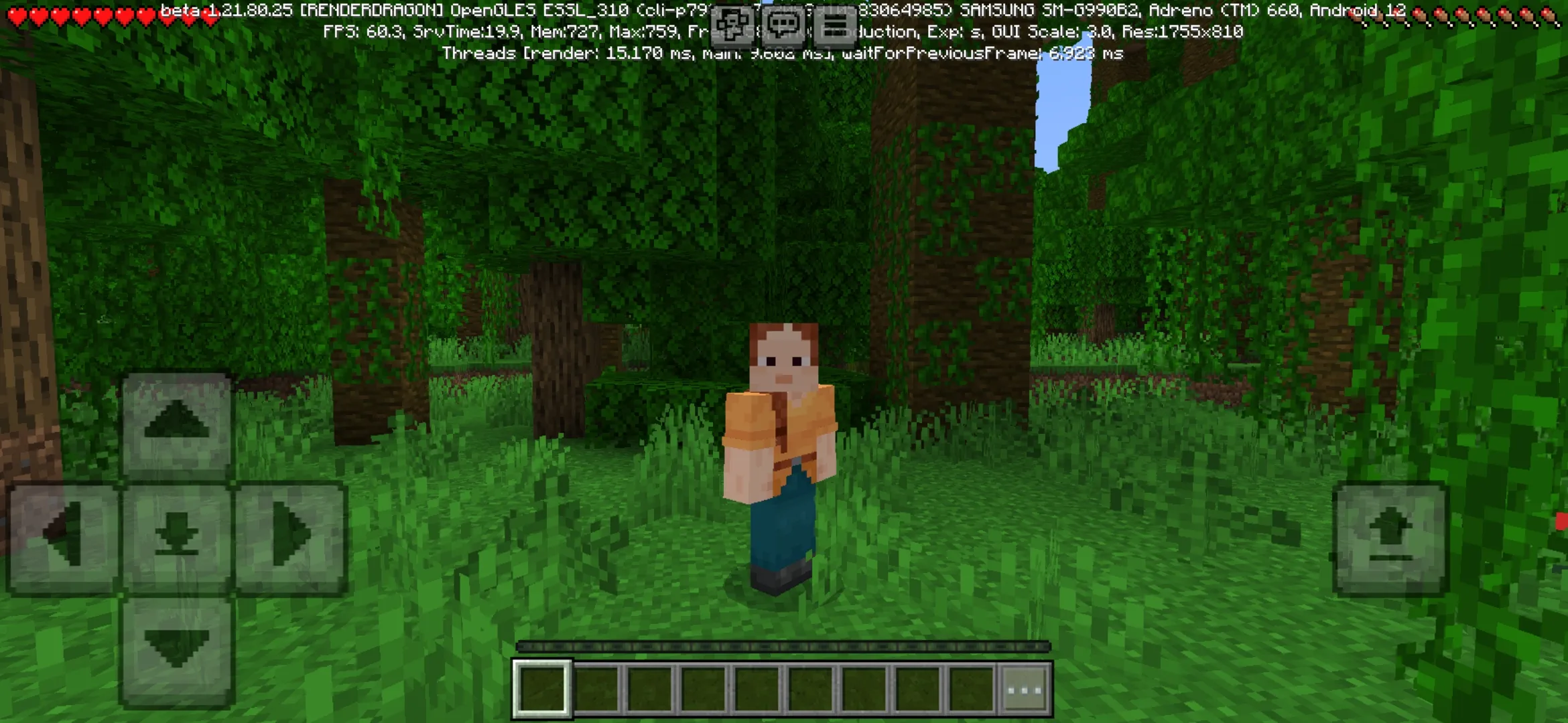Options from Parkour Mod for Minecraft PE