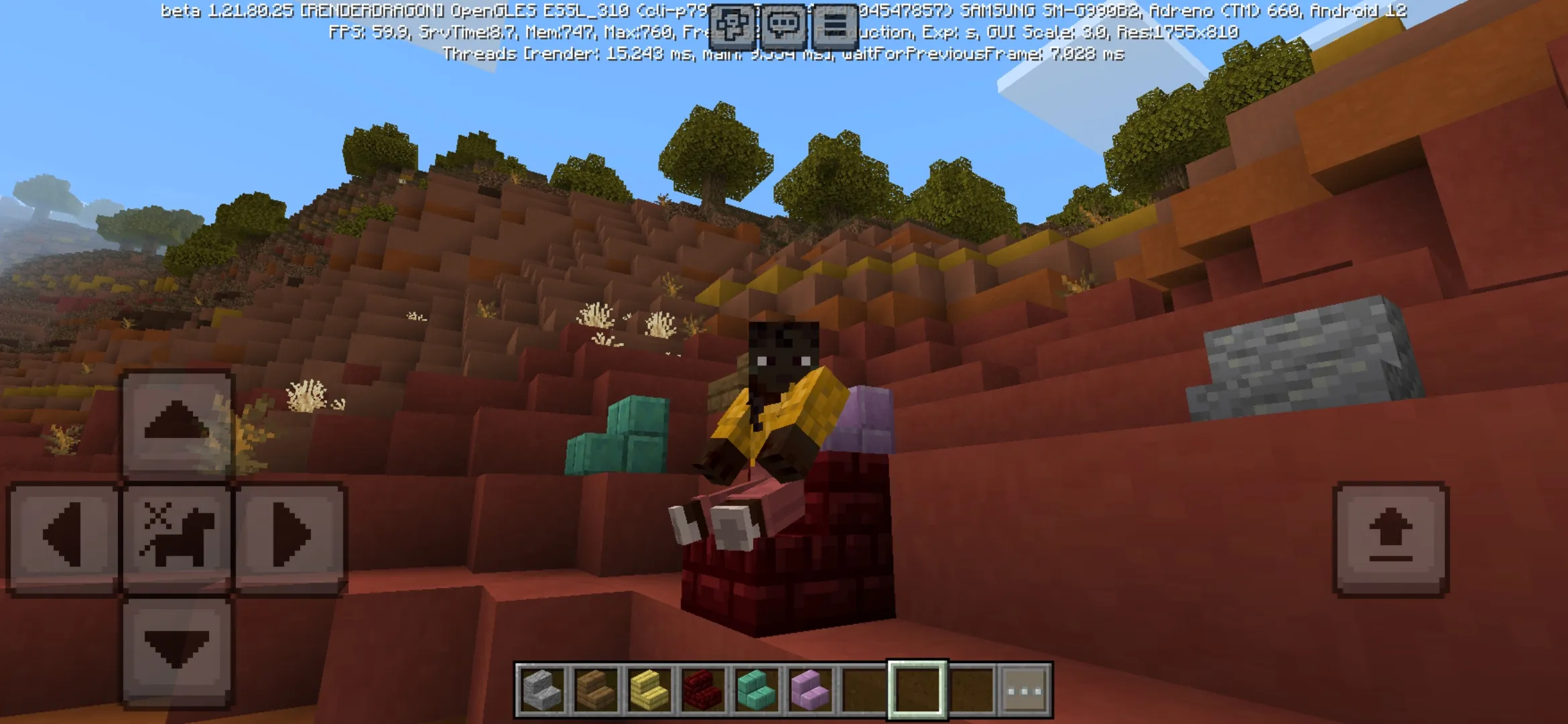 Options from Take a Seat Mod for Minecraft PE