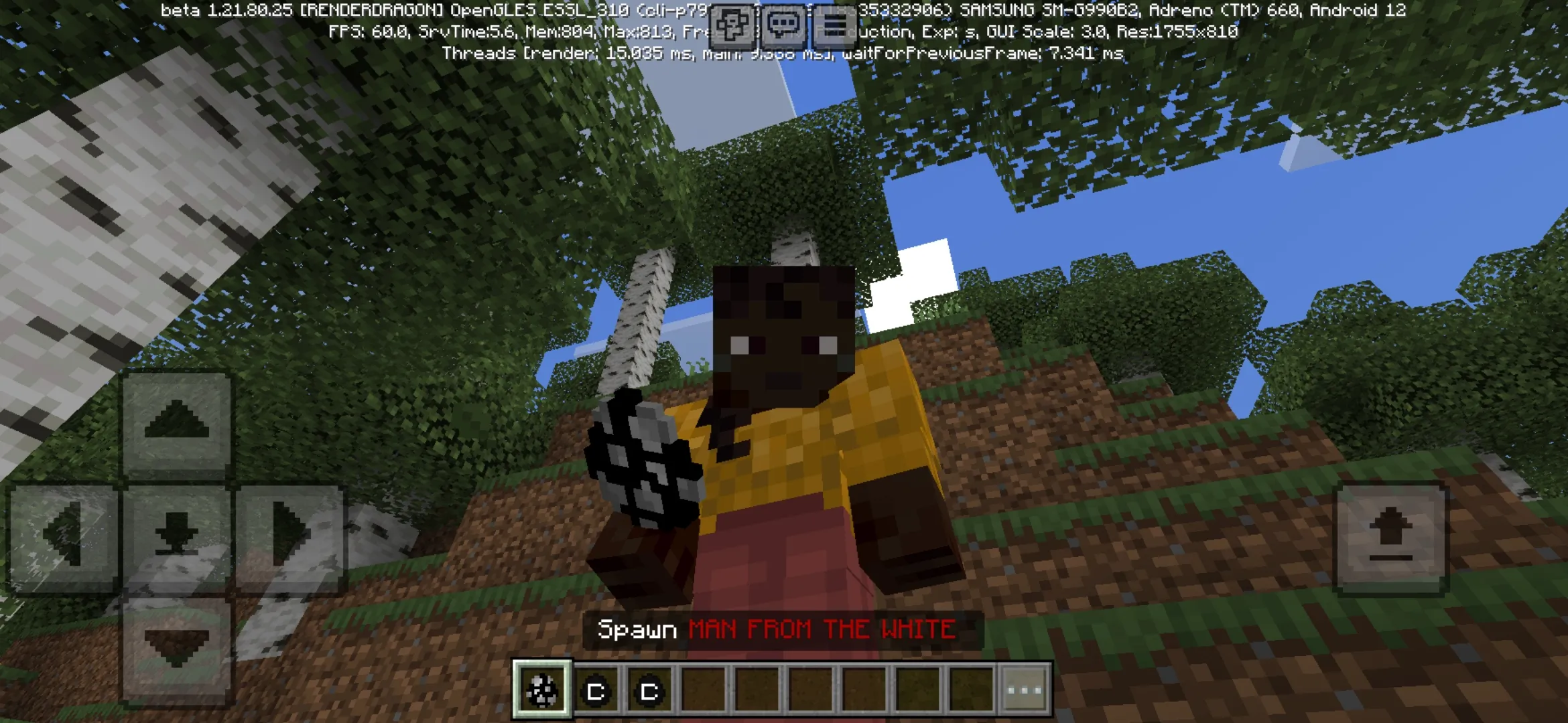Spawn from The Man in White Mod for Minecraft PE