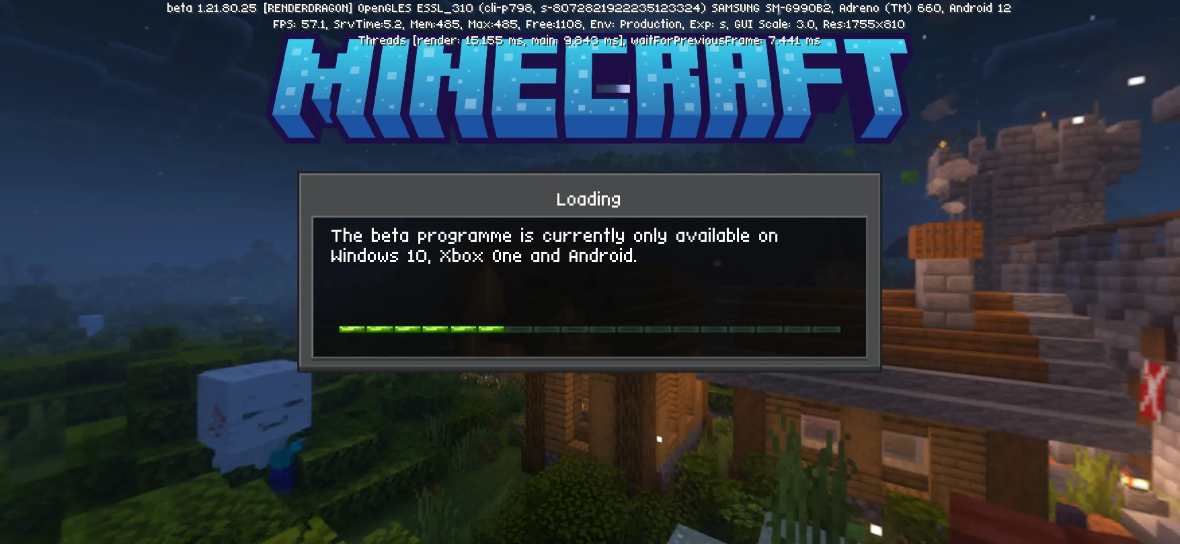 Start from Ultramarine Nightfall Textures for Minecraft PE