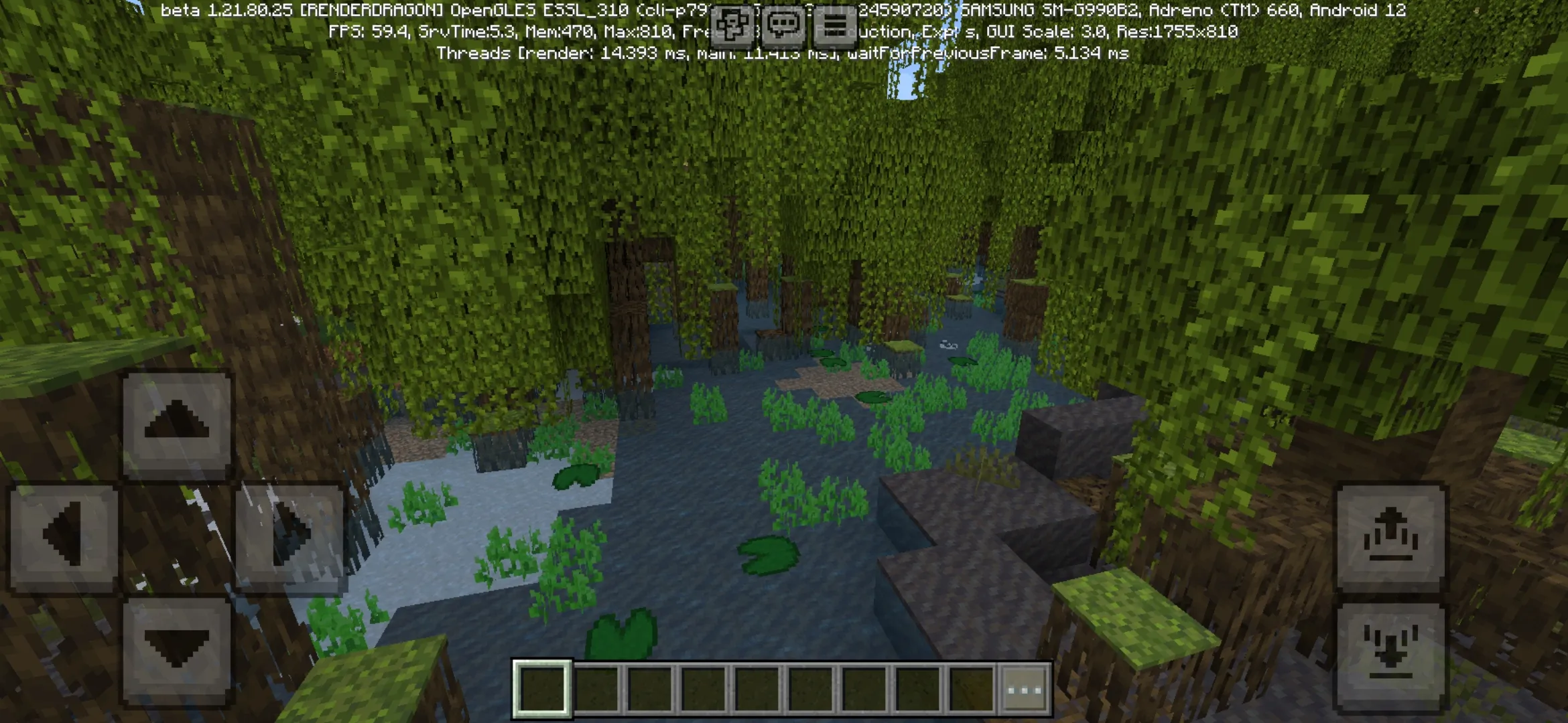 Swamps from No Fog Texture Pack for Minecraft PE