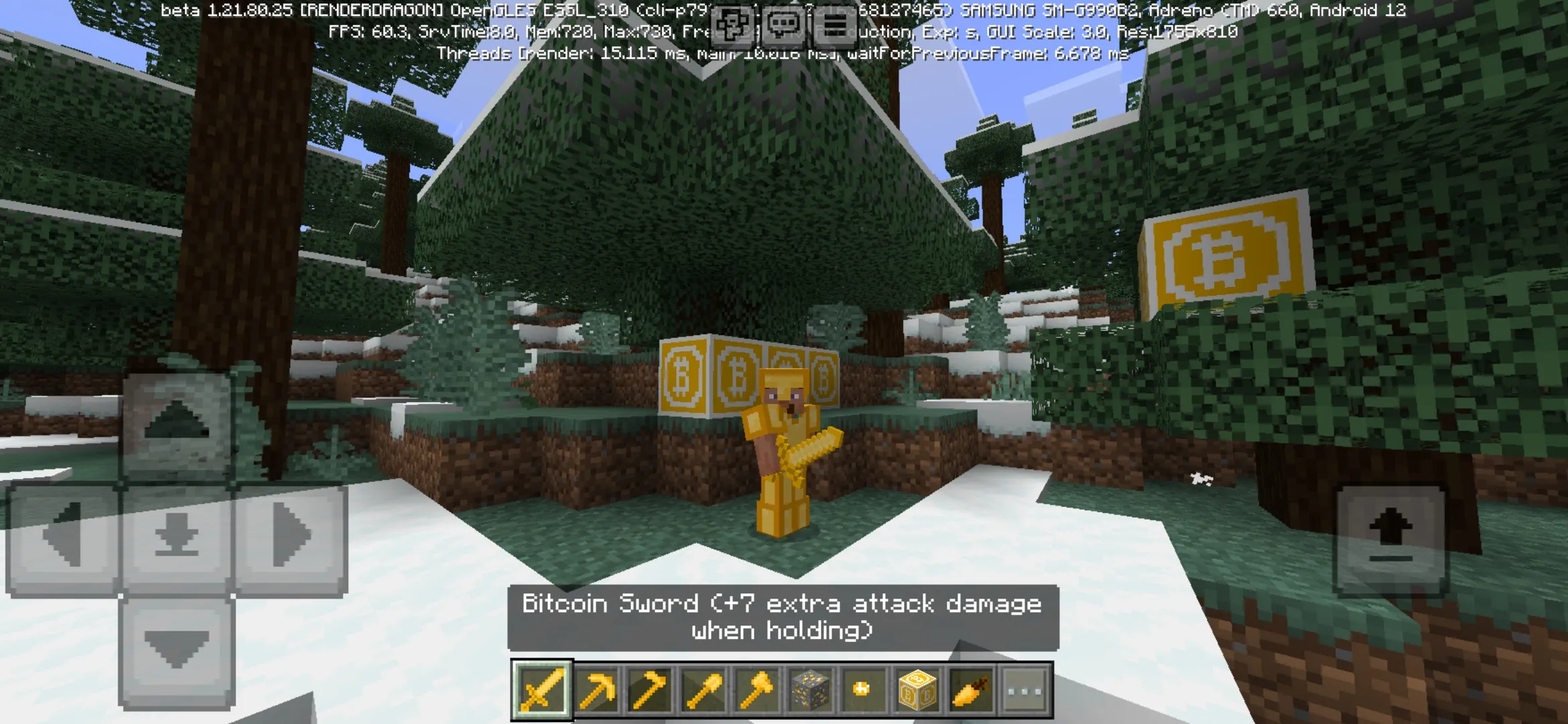 Sword from Bitcoin Mod for Minecraft PE
