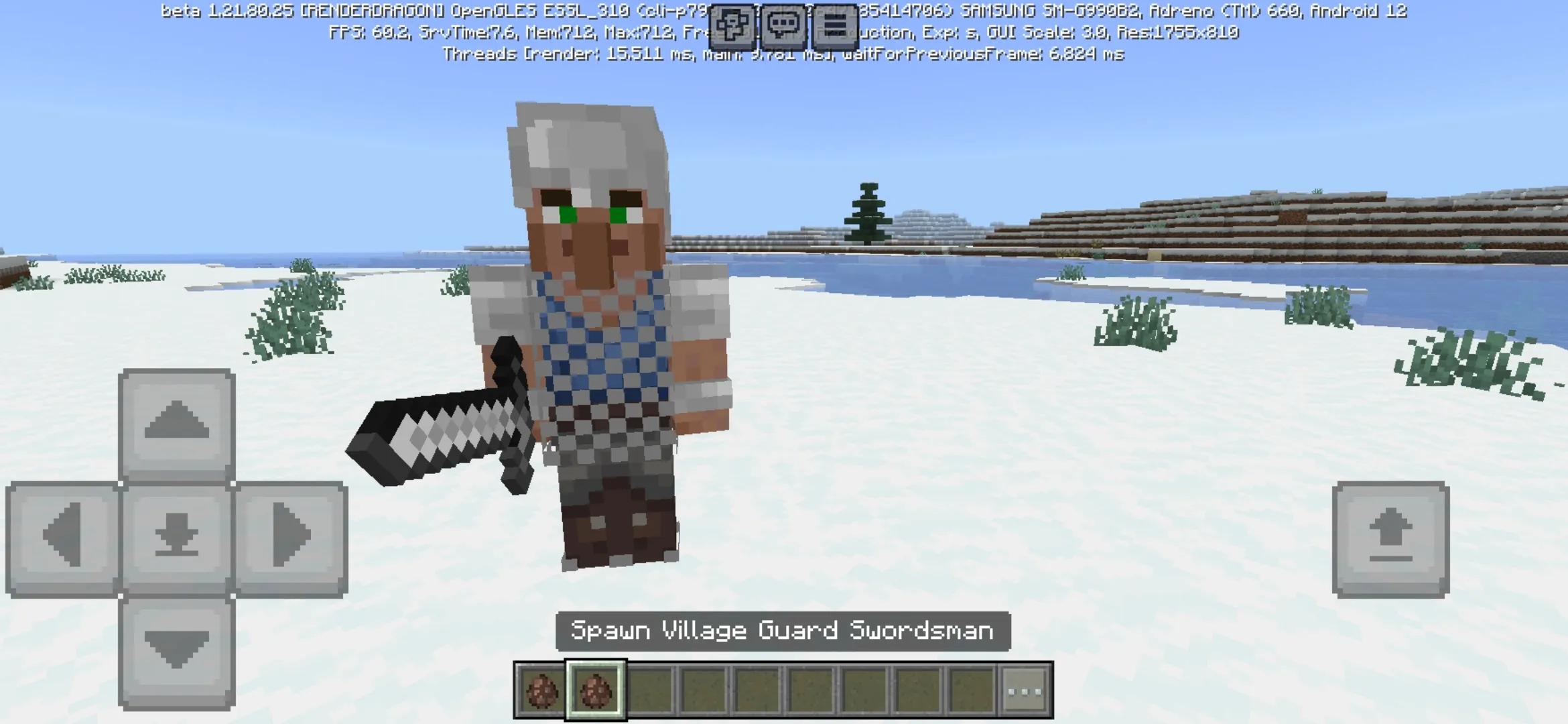 Swordsman from Guard Villagers Mod for Minecraft PE