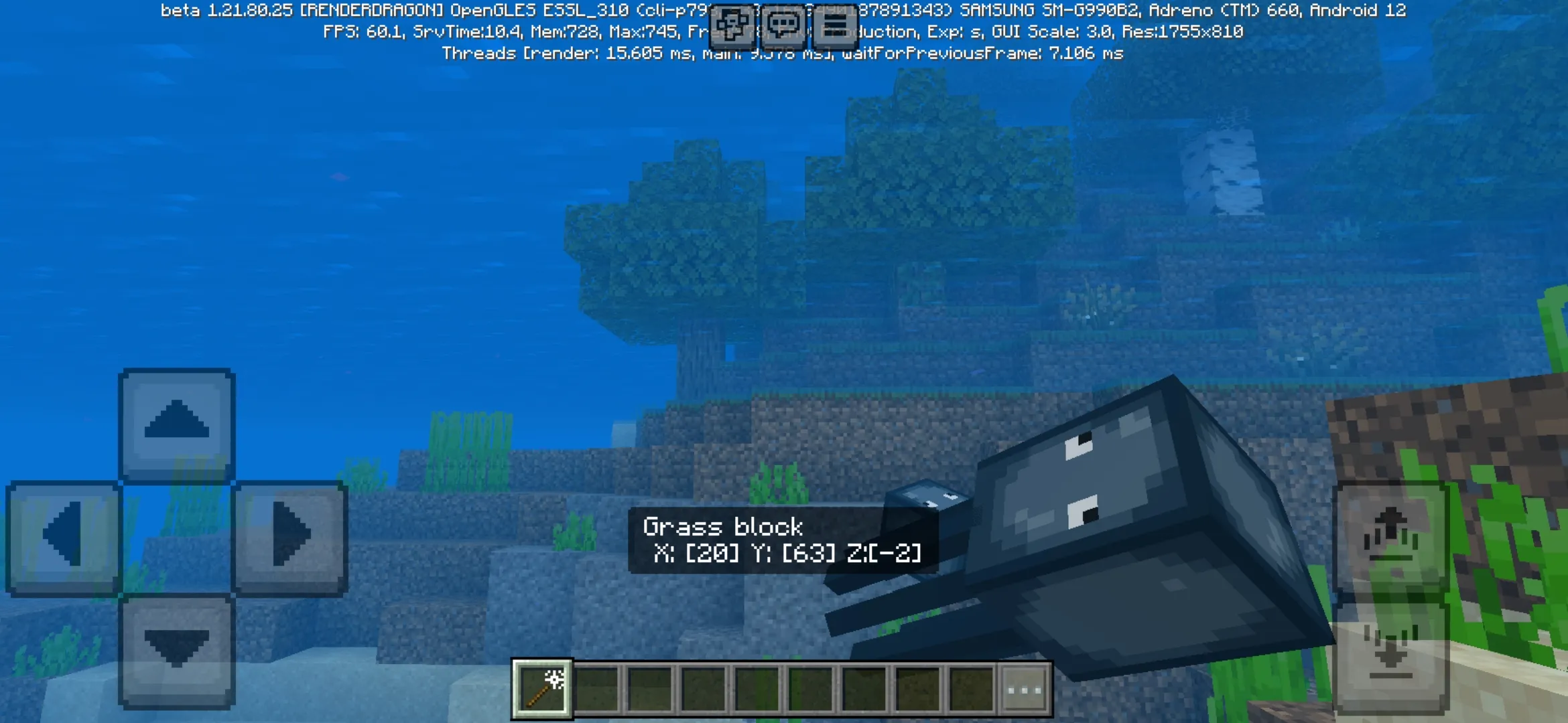 Underwater from Destroy Wand Mod for Minecraft PE