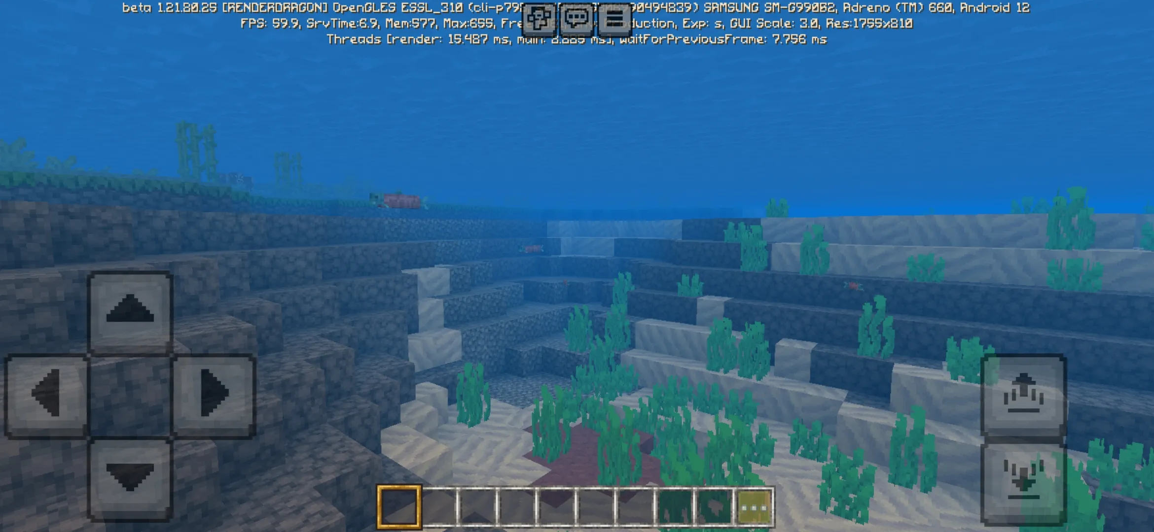 Underwater from Pixel Texture Pack for Minecraft PE