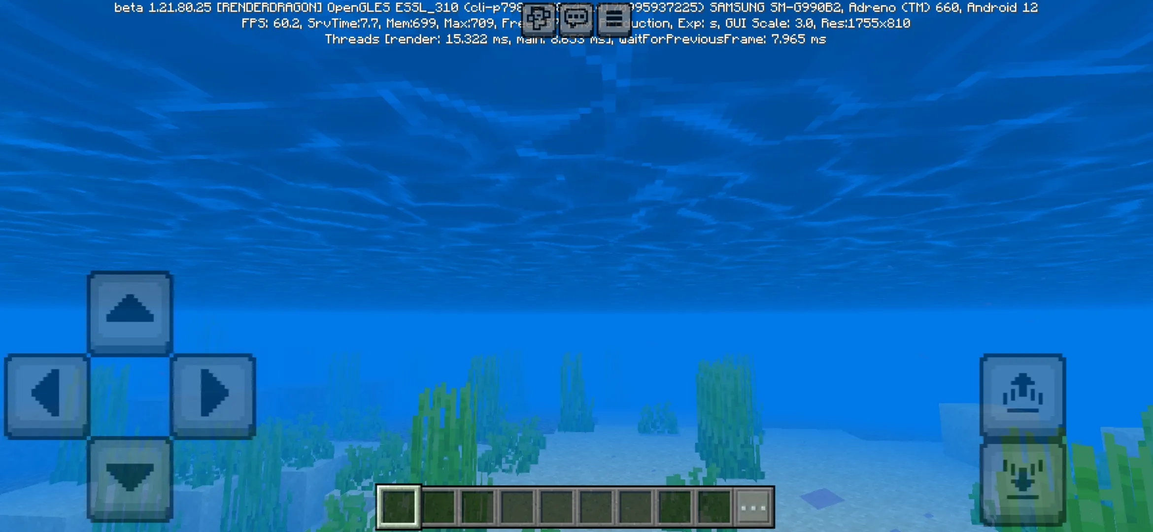 Underwater from SERP Shader for Minecraft PE