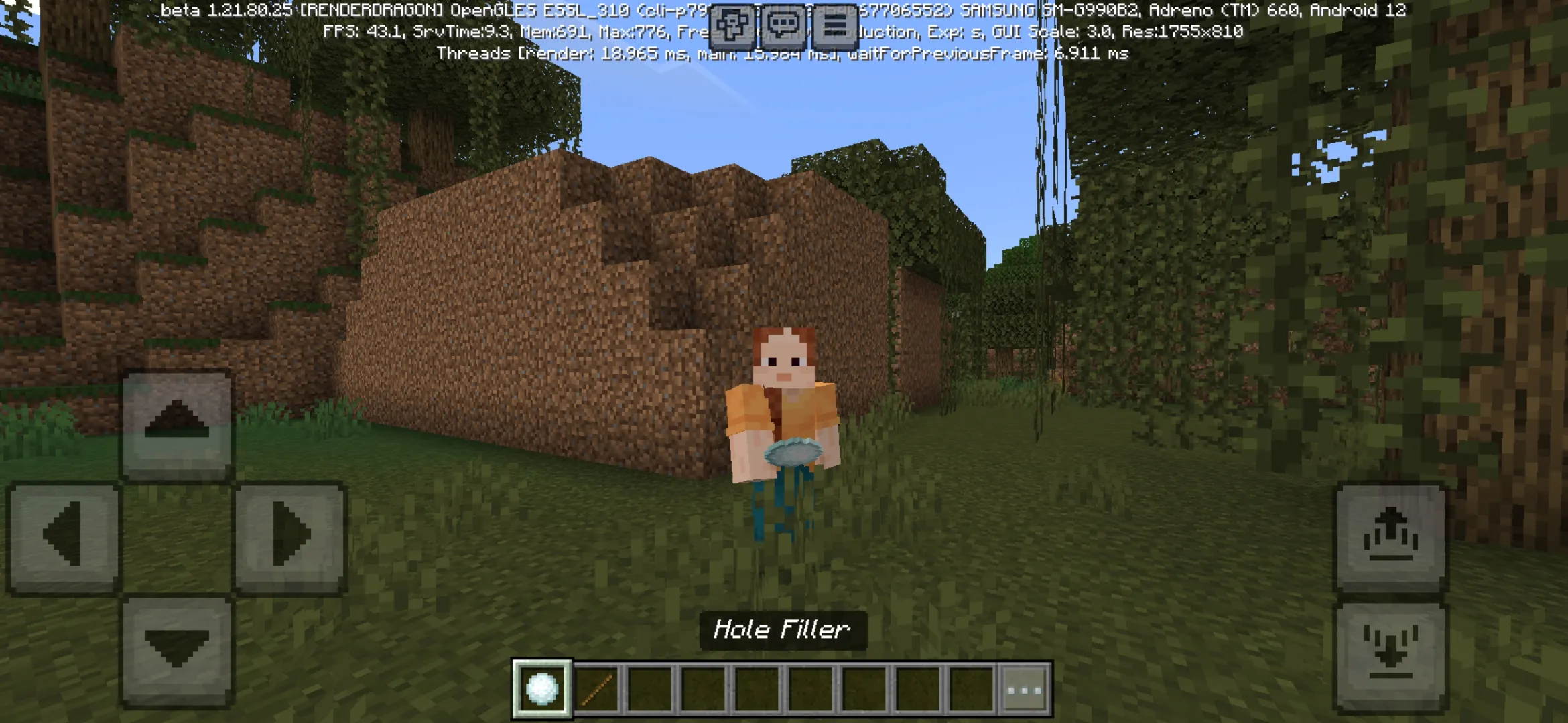 Use It from Hole Filler Mod for Minecraft PE