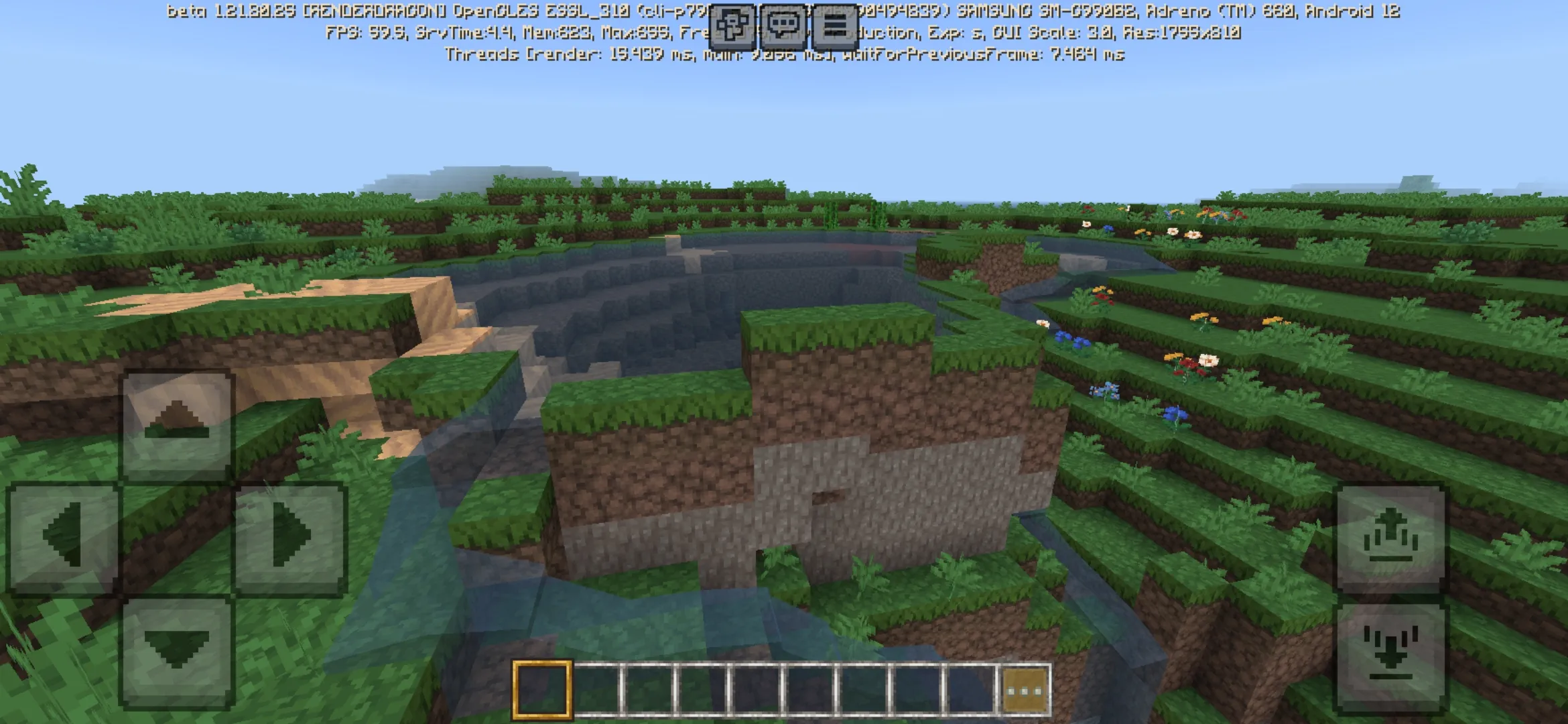 Water from Pixel Texture Pack for Minecraft PE