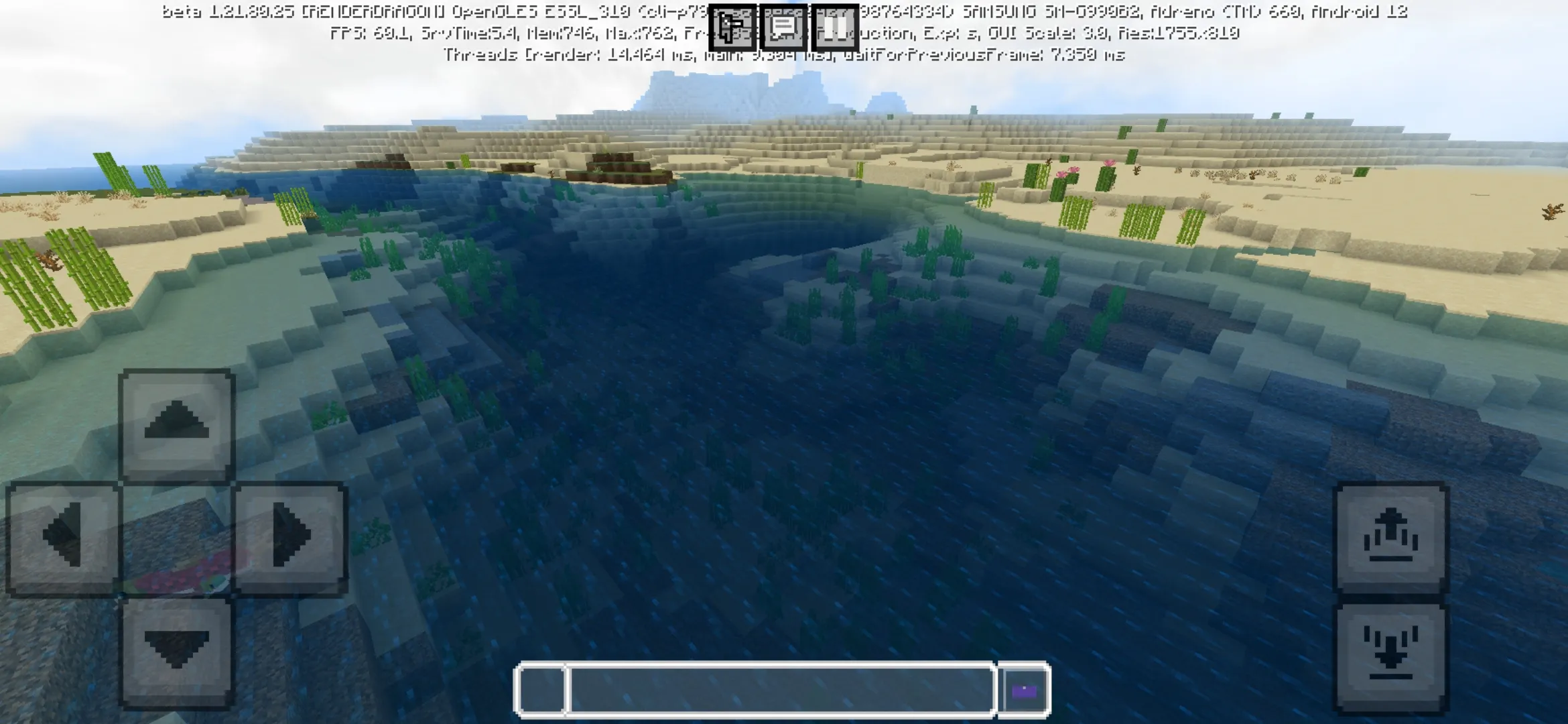 Water from Vibrant Visuals Texture Pack for Minecraft PE