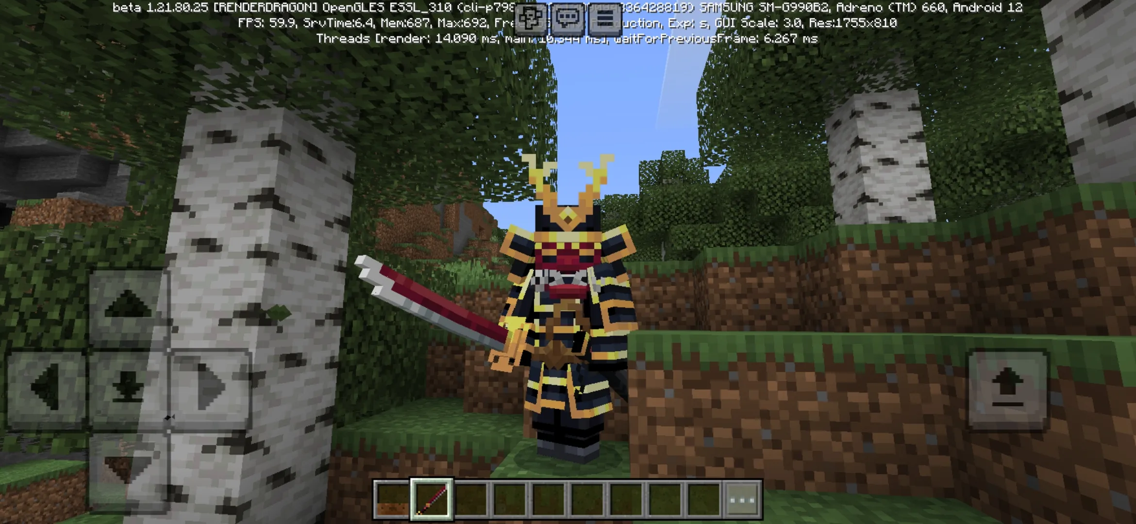 Weapon from Samurai Mod for Minecraft PE