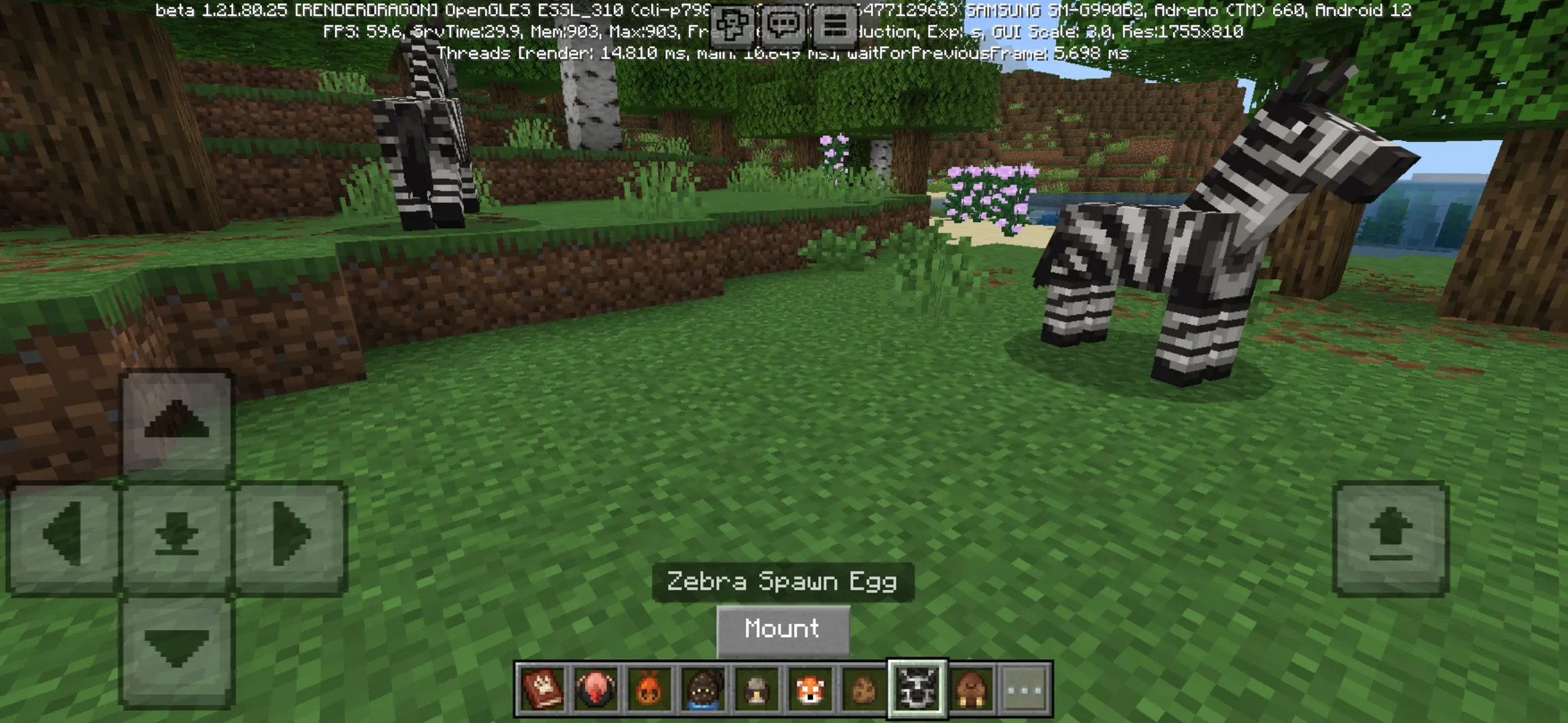 Zebra from Naturalist Mod for Minecraft PE