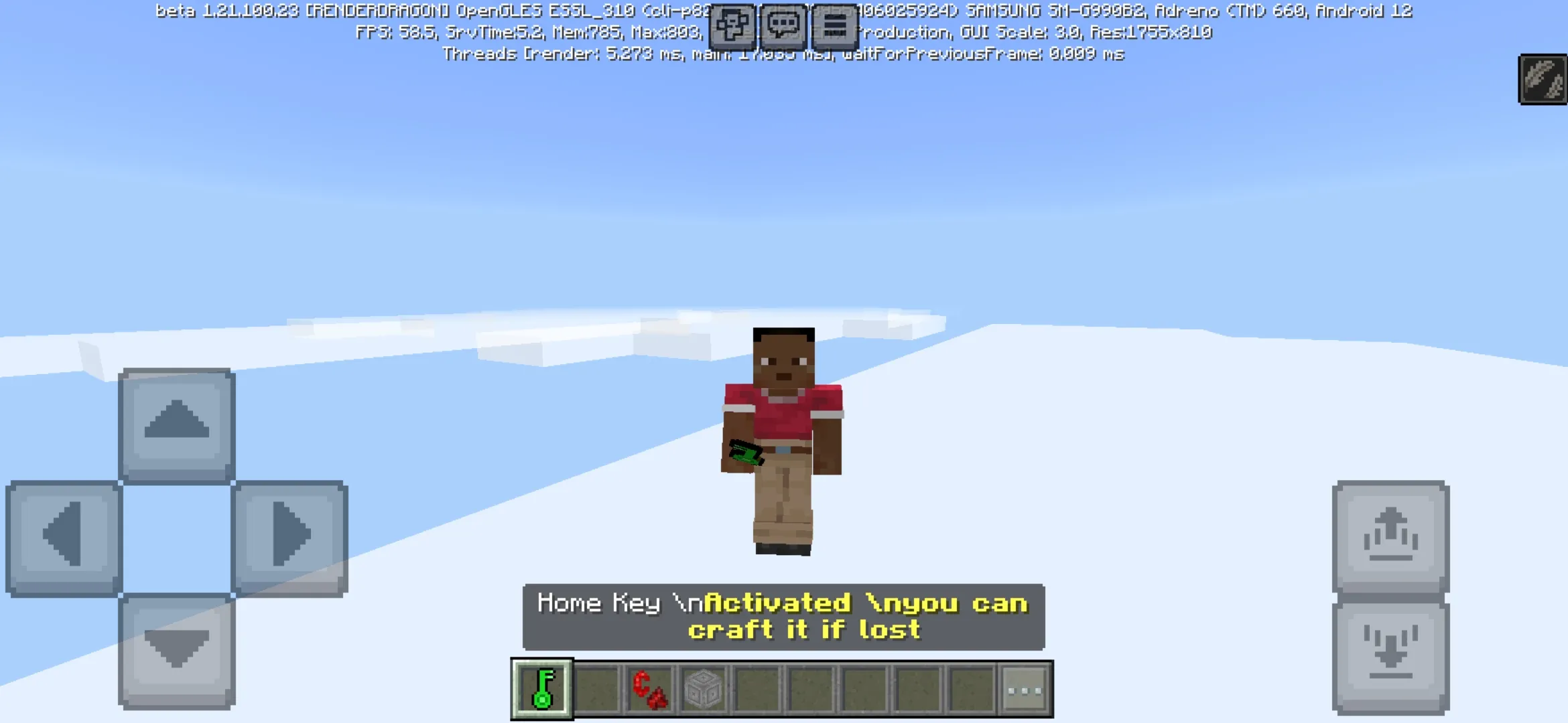 Activated from Aromic Dimension Mod for Minecraft PE