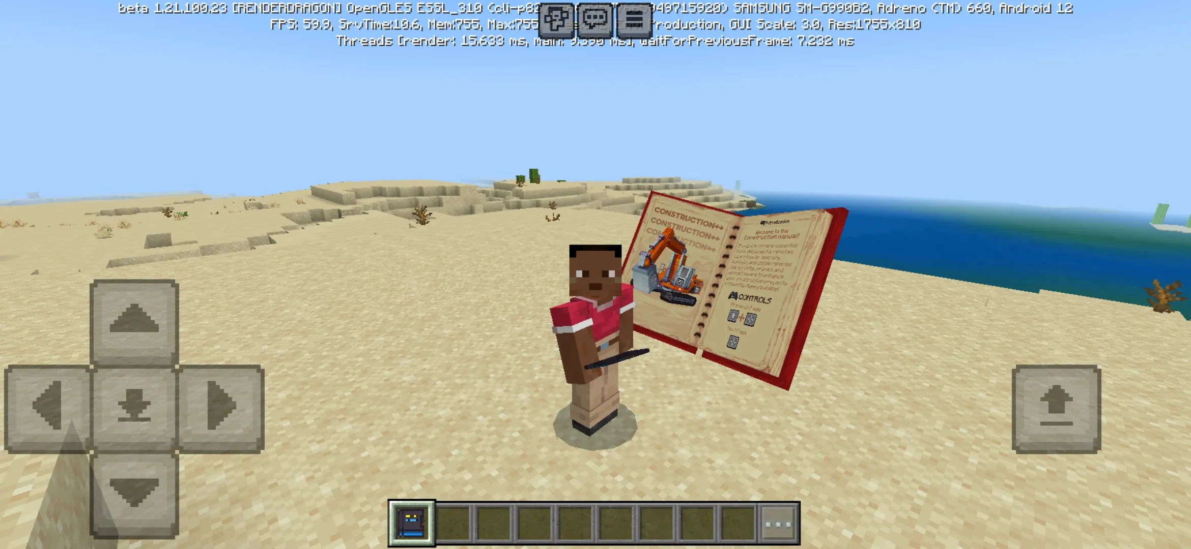 Book from Construction Mod for Minecraft PE
