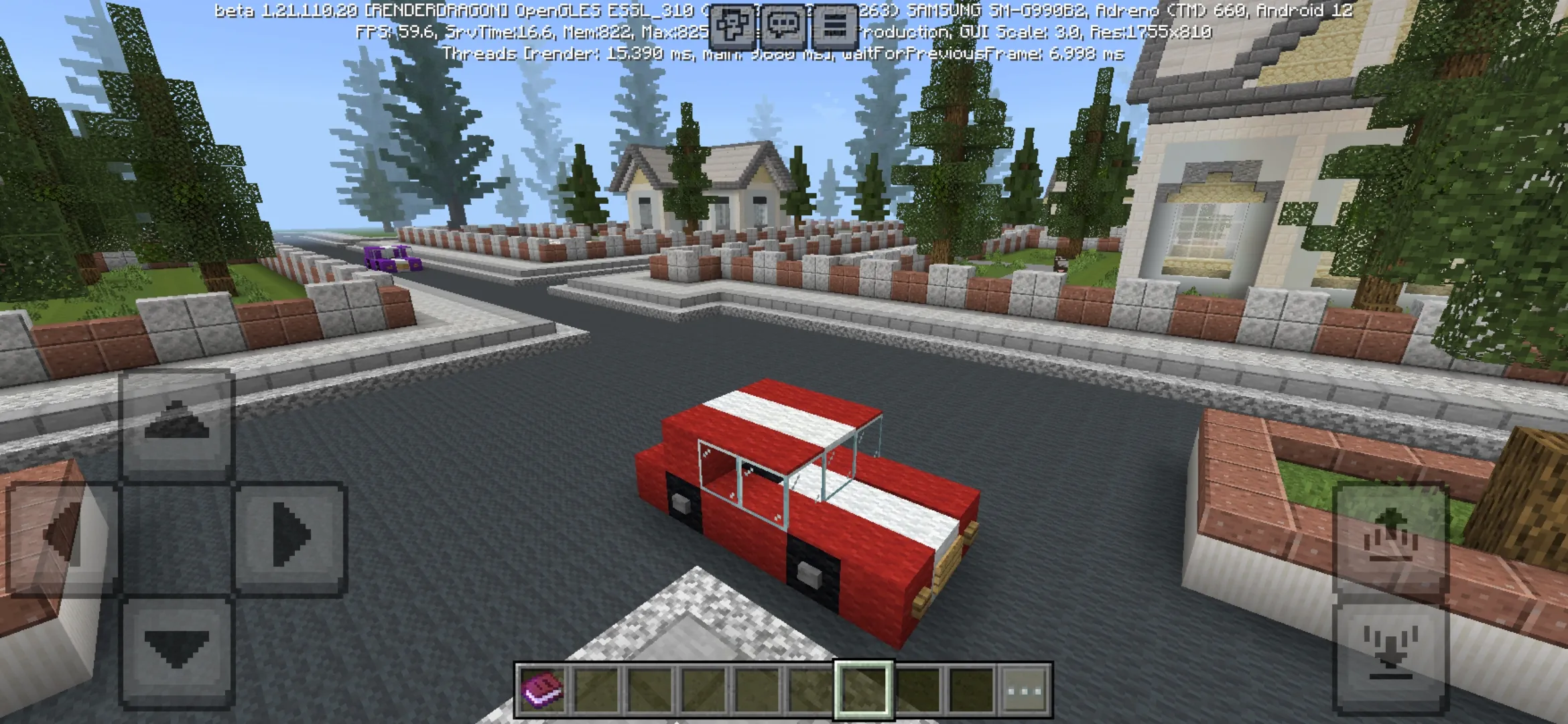 Car from White Furniture Map for Minecraft PE