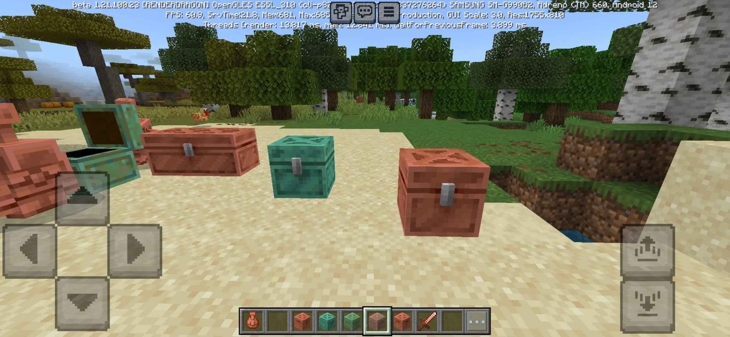Chests from Minecraft PE 1.21