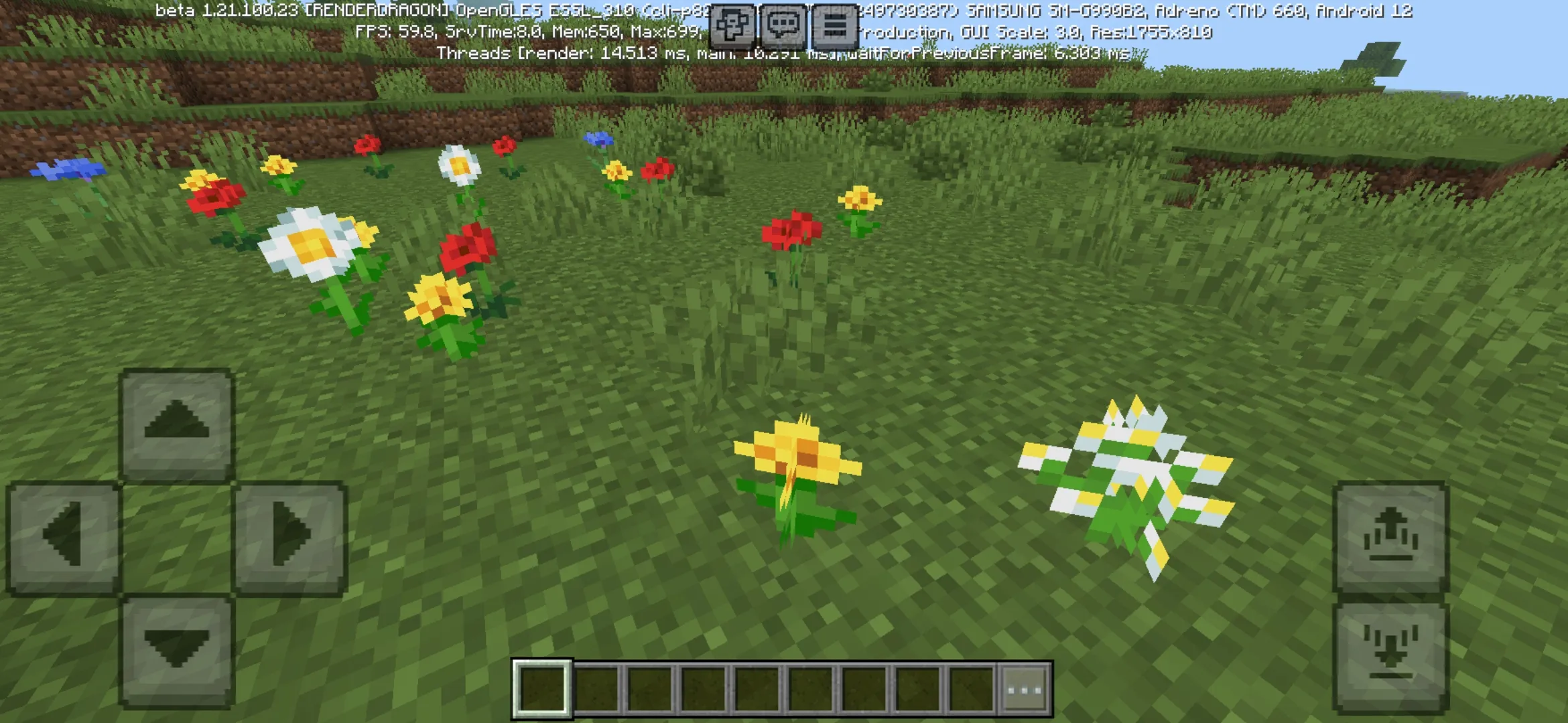 Flowers from Lunac Shader for Minecraft PE