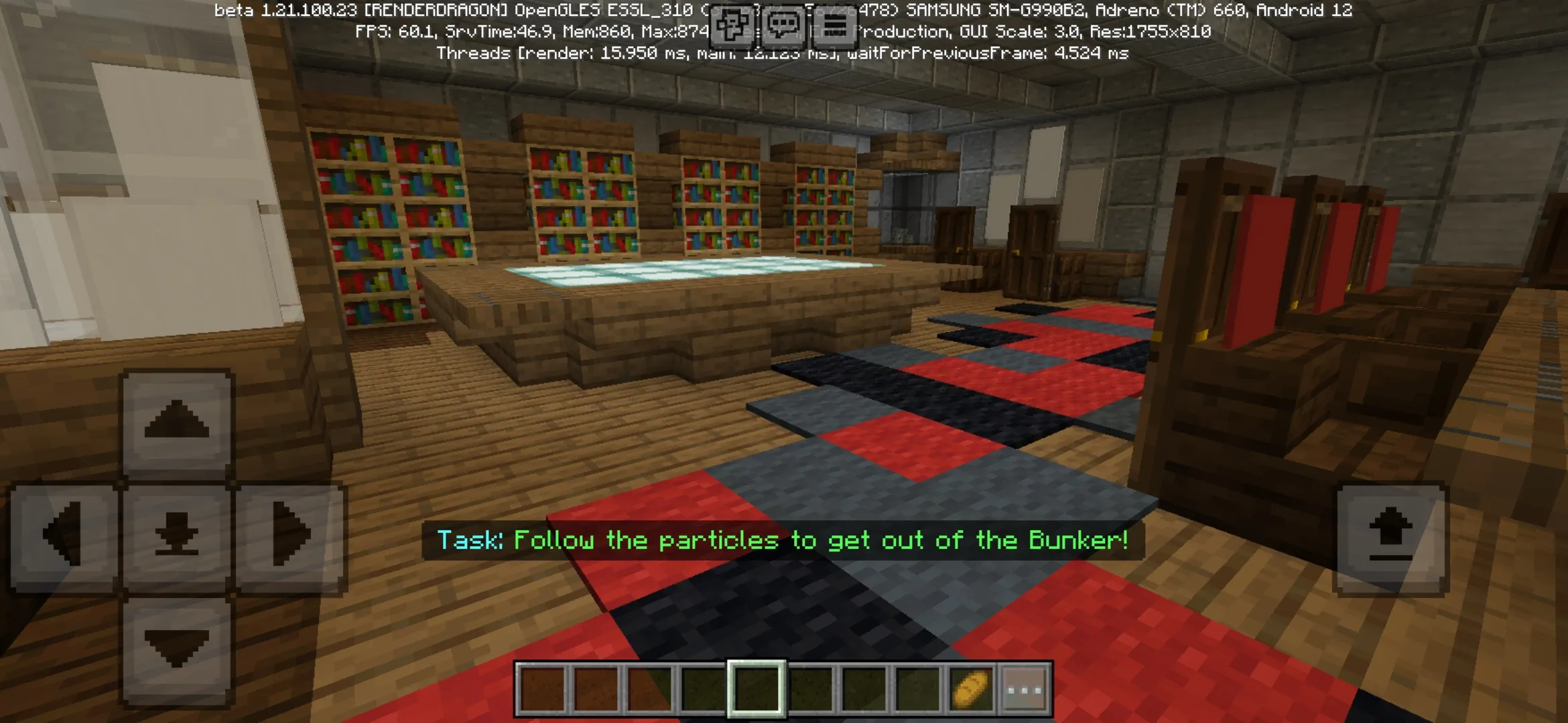 Interior from Post Apocalyptic Survival Map for Minecraft PE