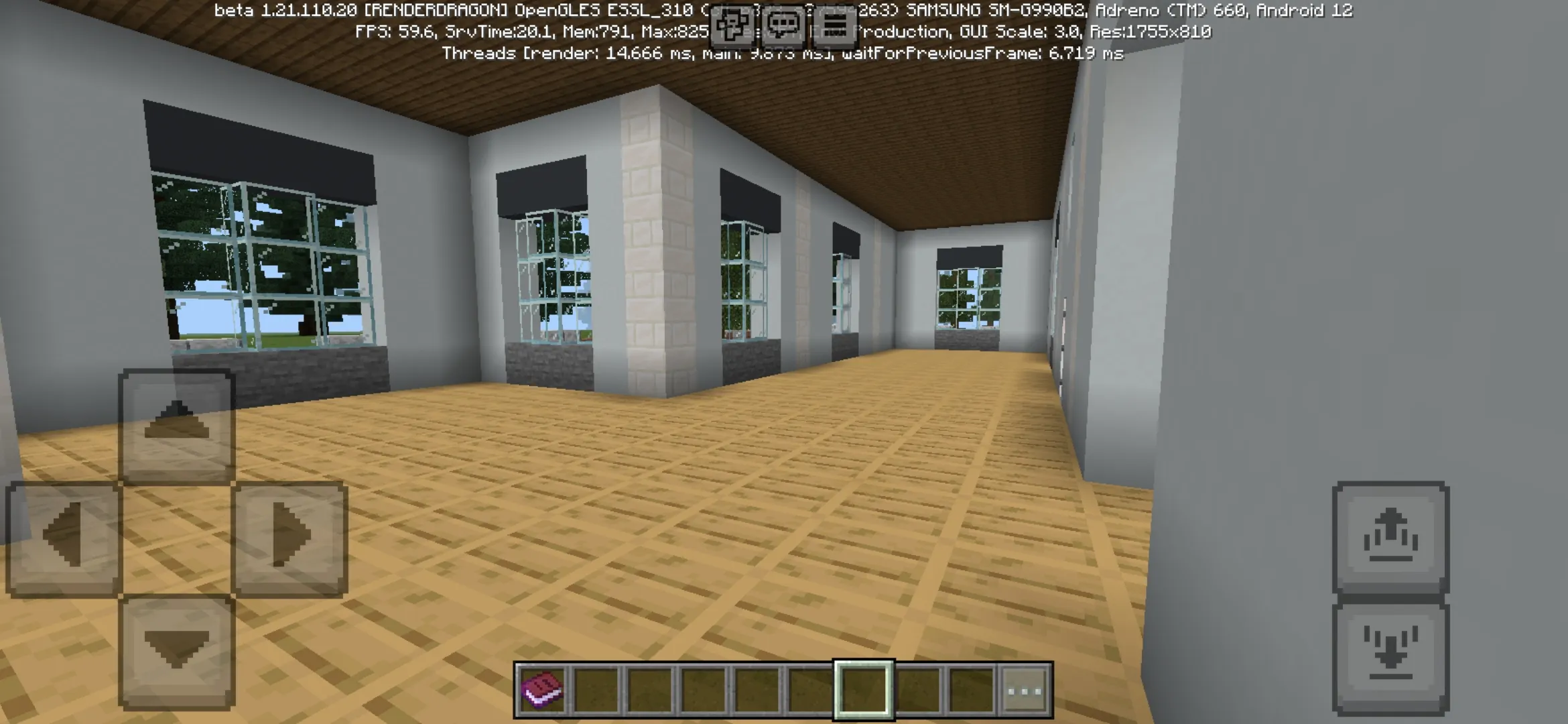 Interior from White Furniture Map for Minecraft PE
