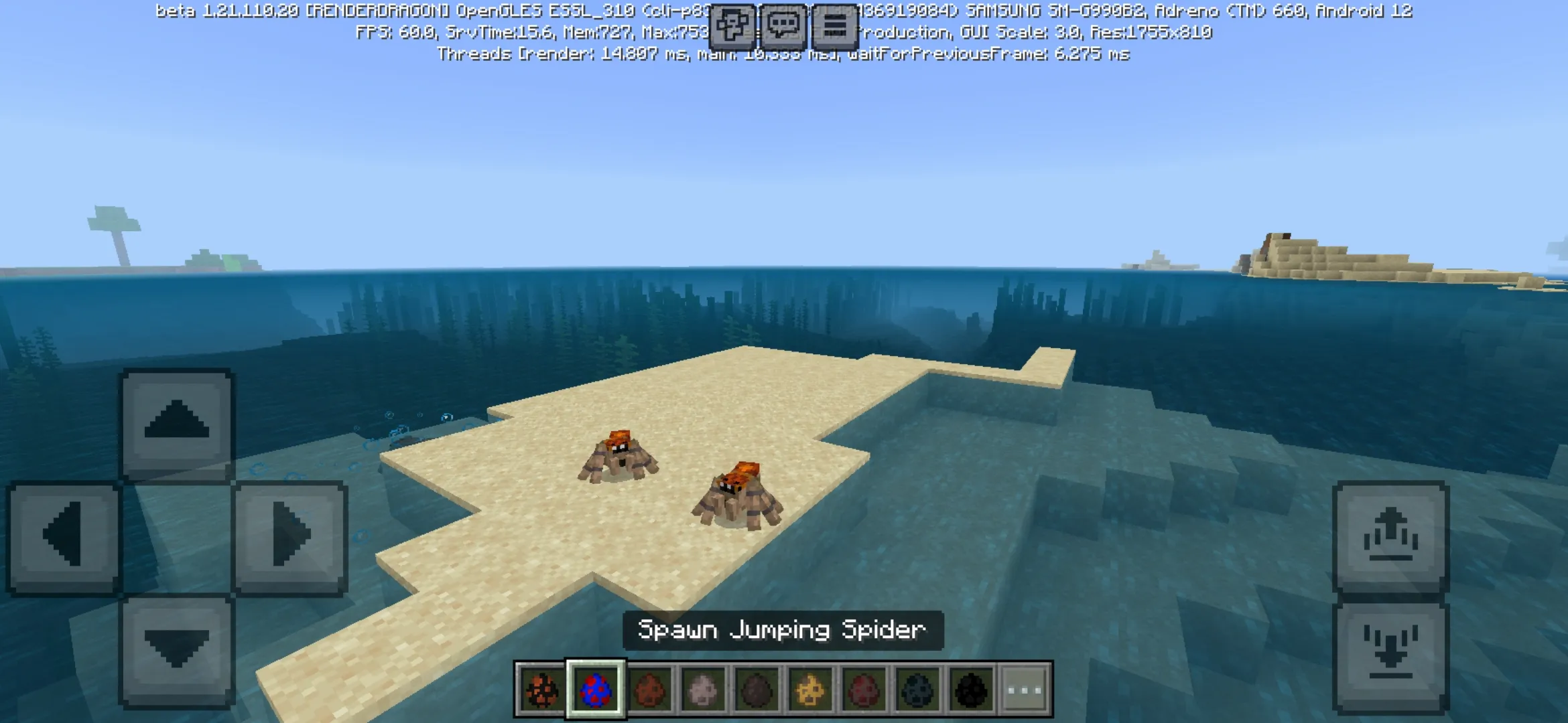Jumping Spiders from Arachnophobia Mod for Minecraft PE
