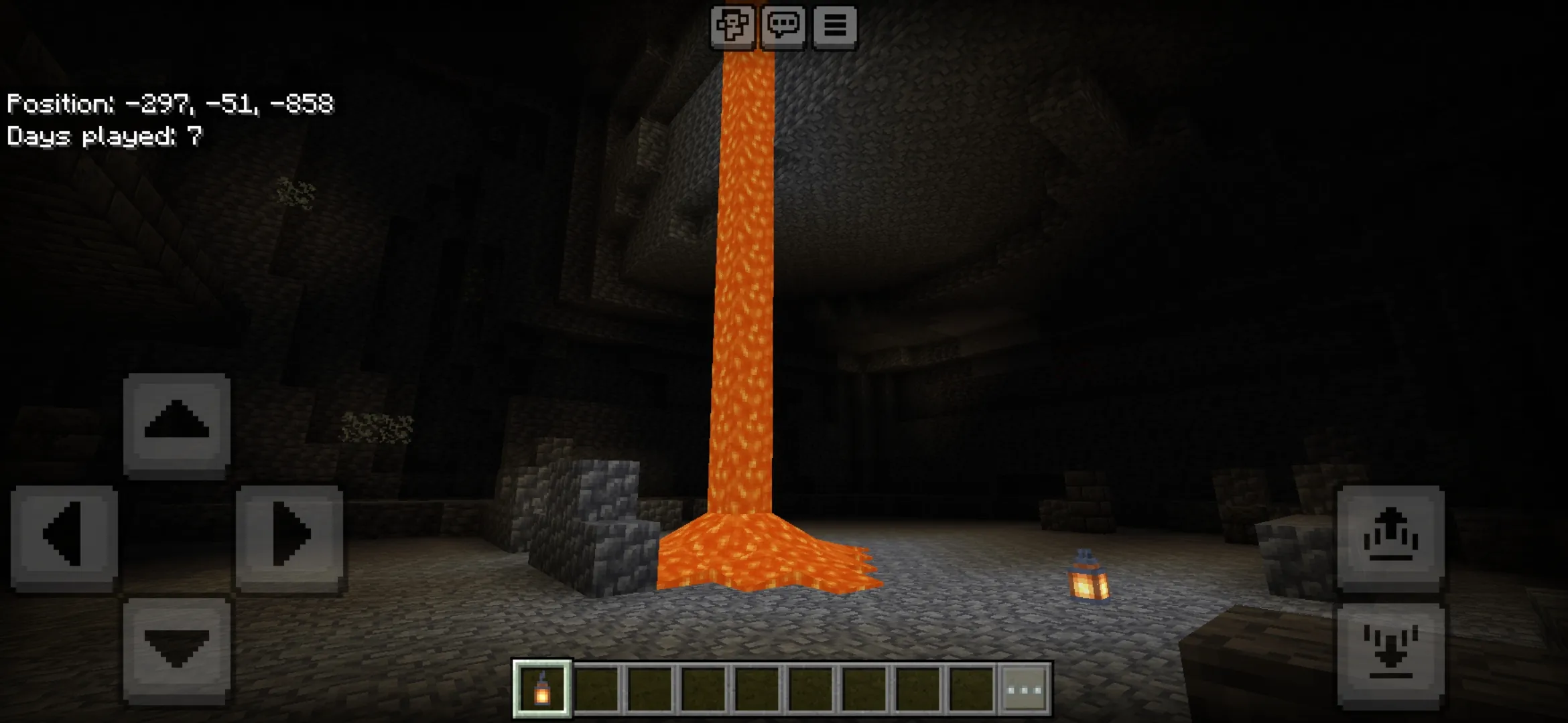 Lava from Ancient City Survival Map for Minecraft PE