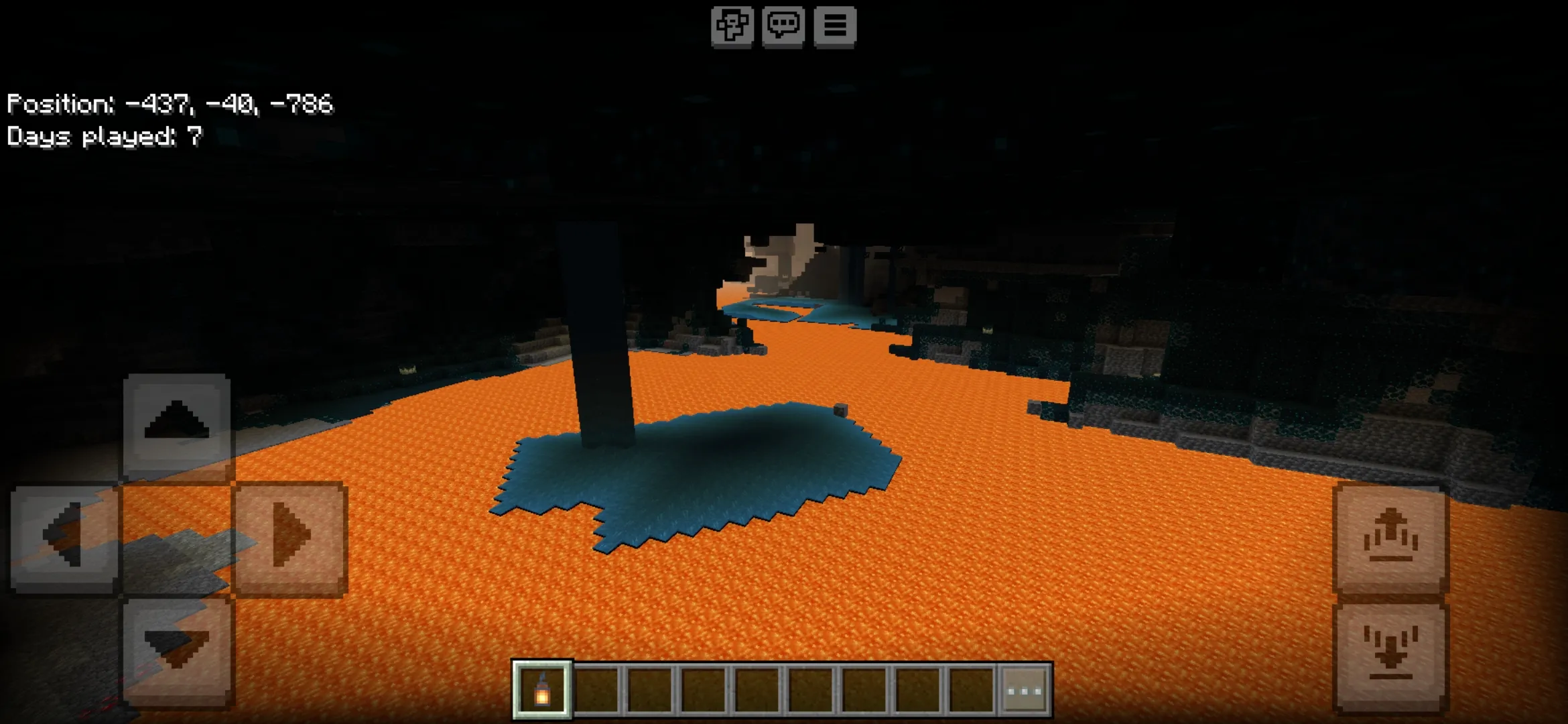Lava Lake from Ancient City Survival Map for Minecraft PE