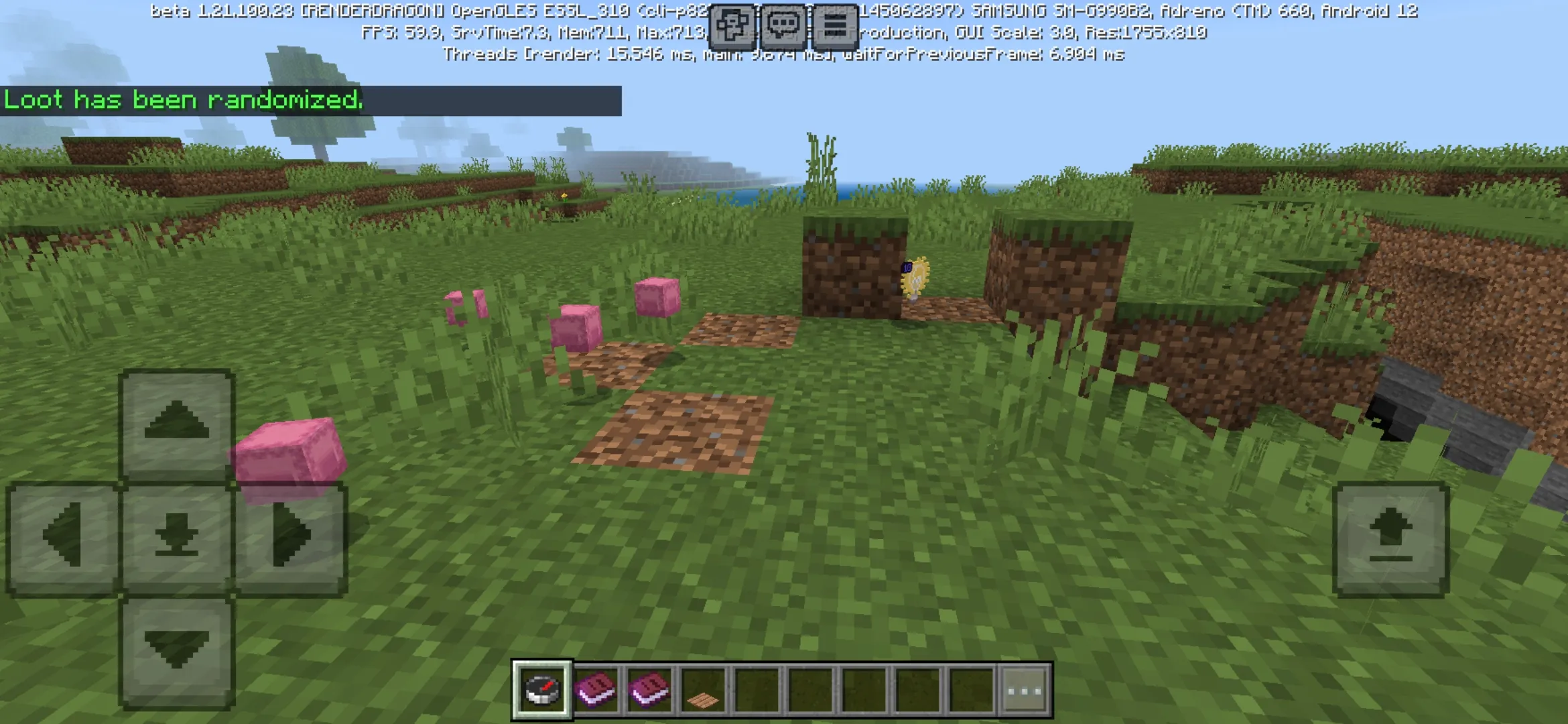 Options from Loot Randomizer Mod for Minecraft PE