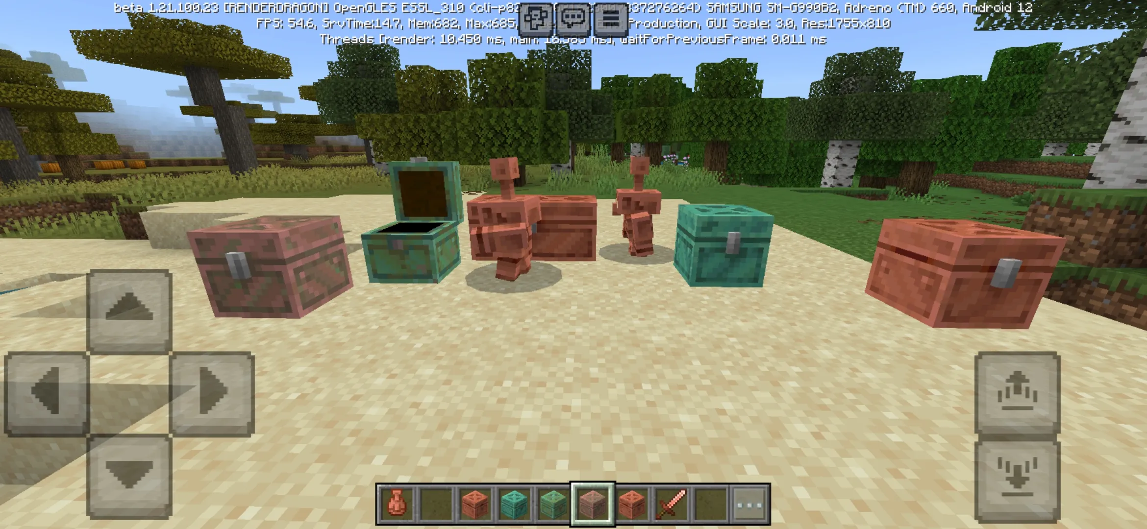 Options from Minecraft PE 1.21