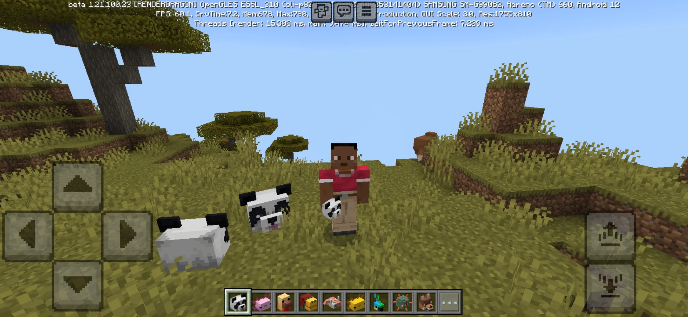 Panda from Vanilla Mob Heads Mod for Minecraft PE