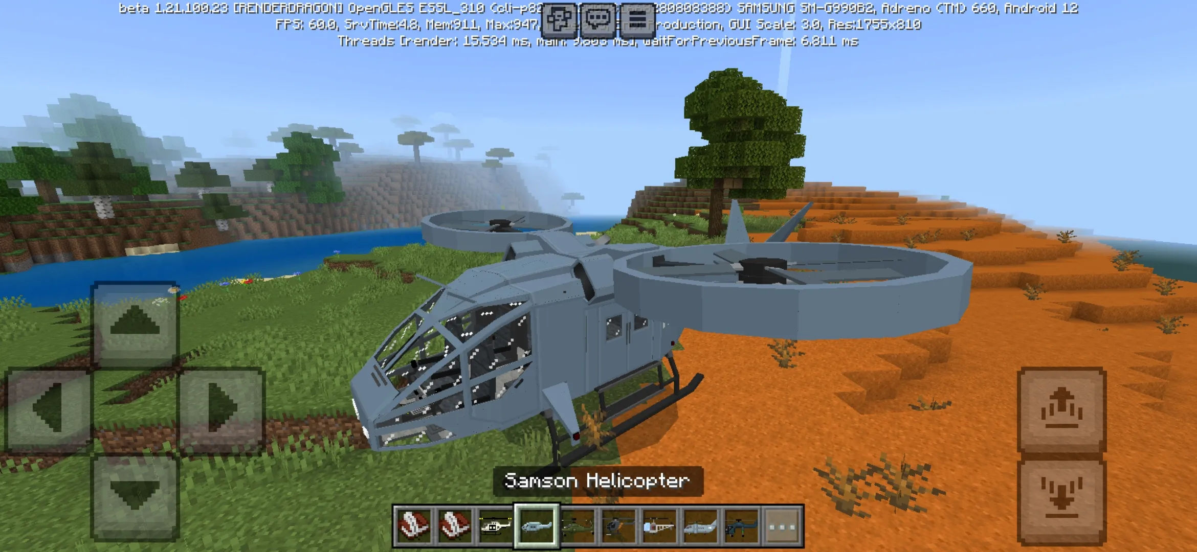 Samson from Helicopters Mod for Minecraft PE