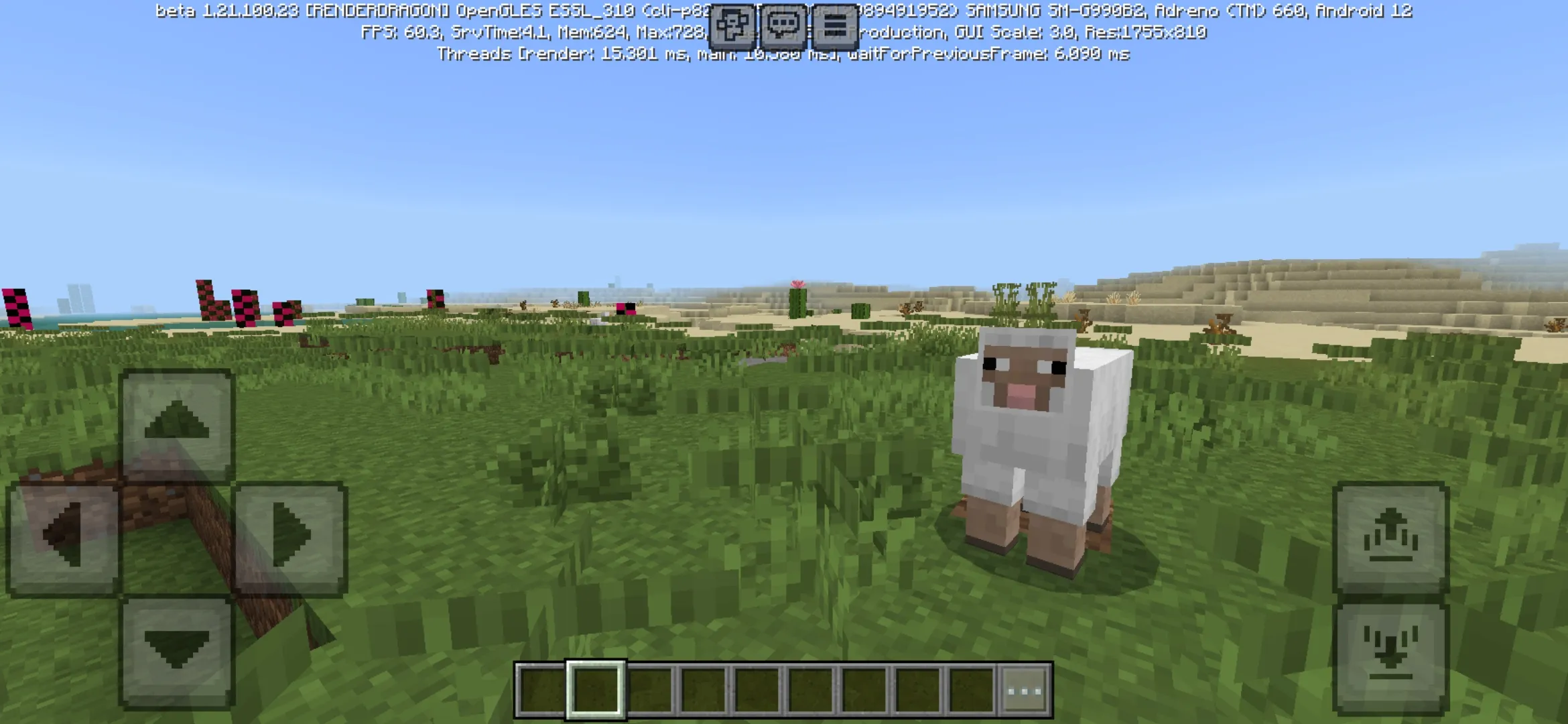 Sheep from Moving Texture Pack for Minecraft PE