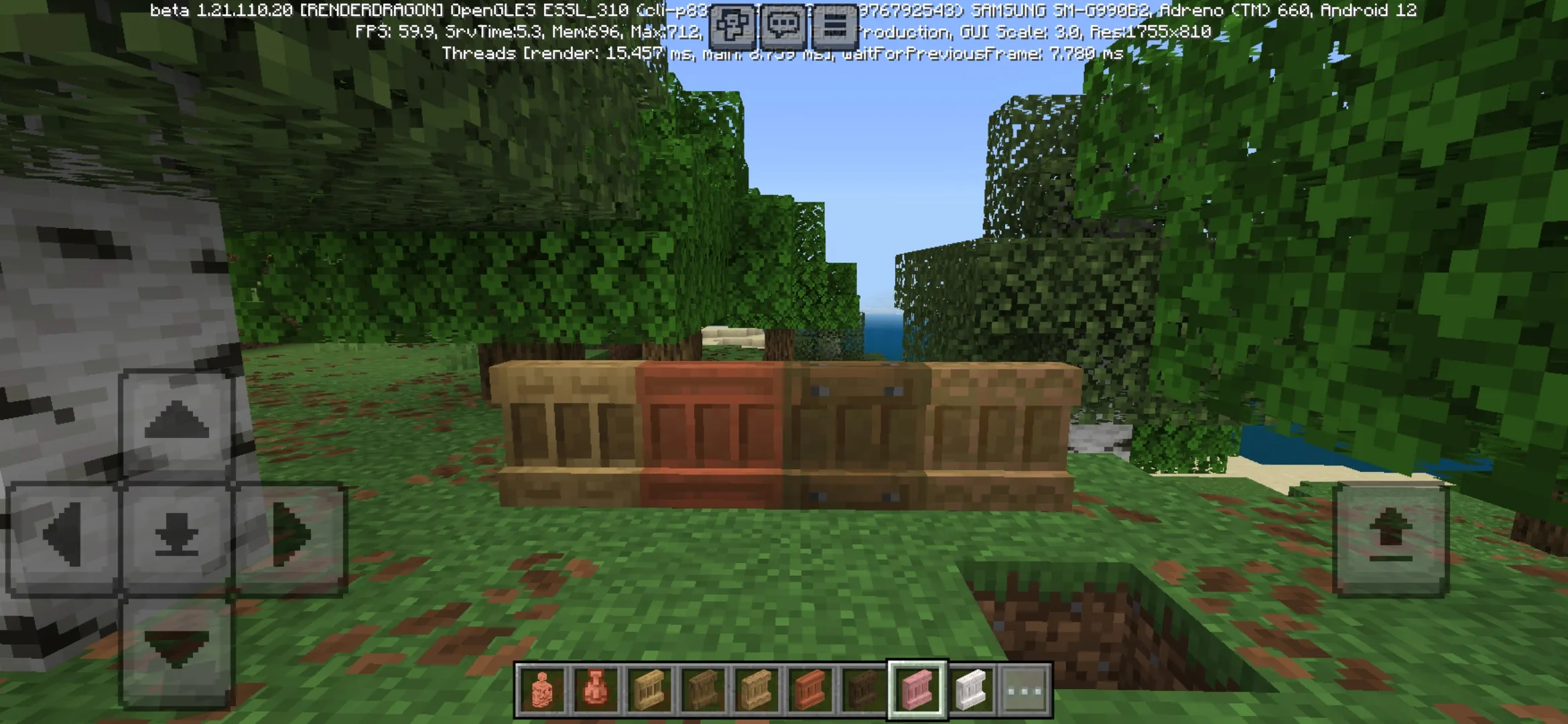 Shelves from Minecraft PE 1.21