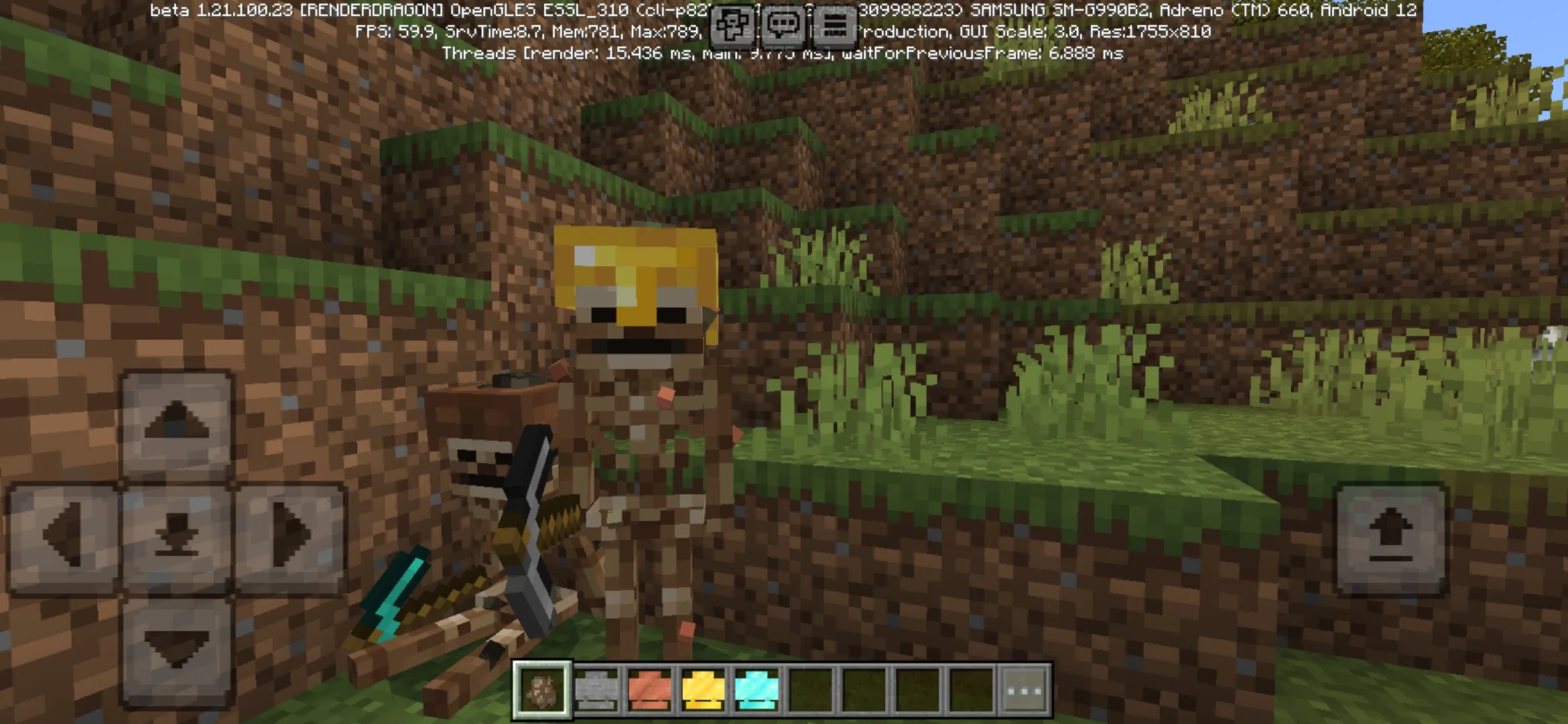 Skeleton from Mineshaft Mod for Minecraft PE