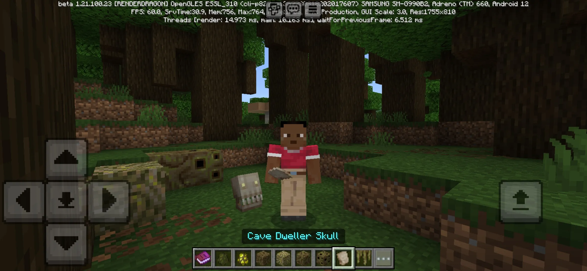 Skull from Cave Dweller Mod for Minecraft PE