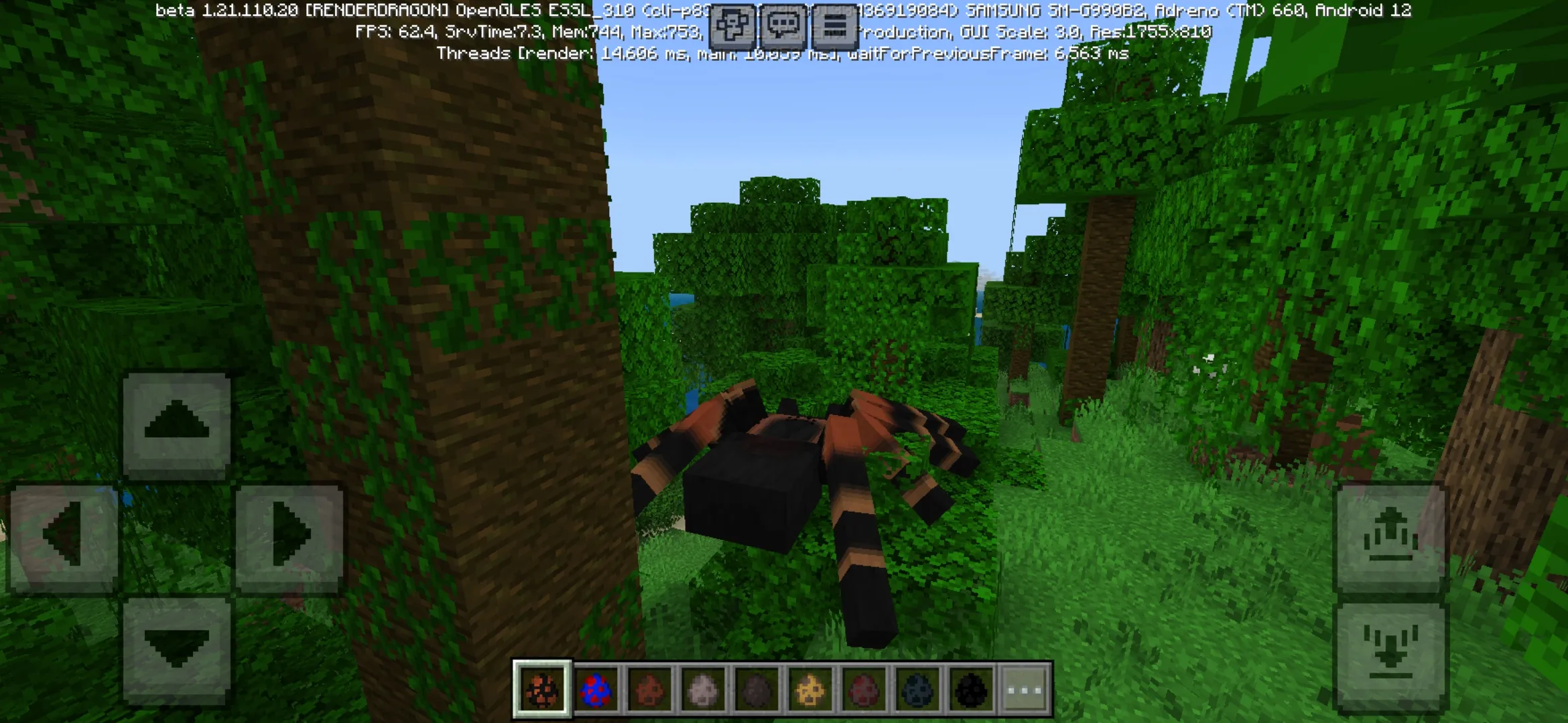 Tarantula from Arachnophobia Mod for Minecraft PE