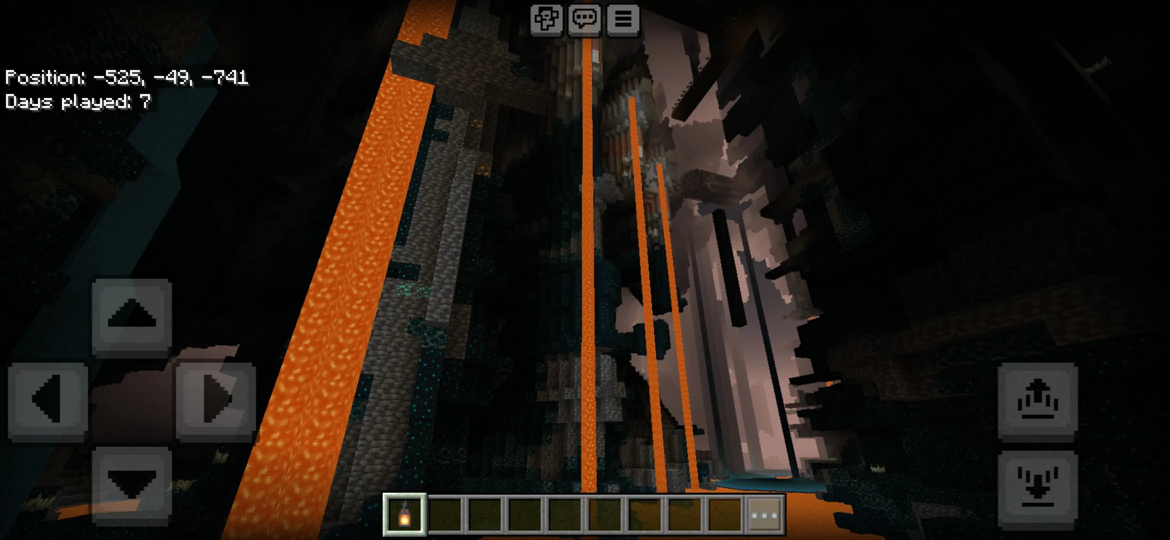 Top View from Ancient City Survival Map for Minecraft PE