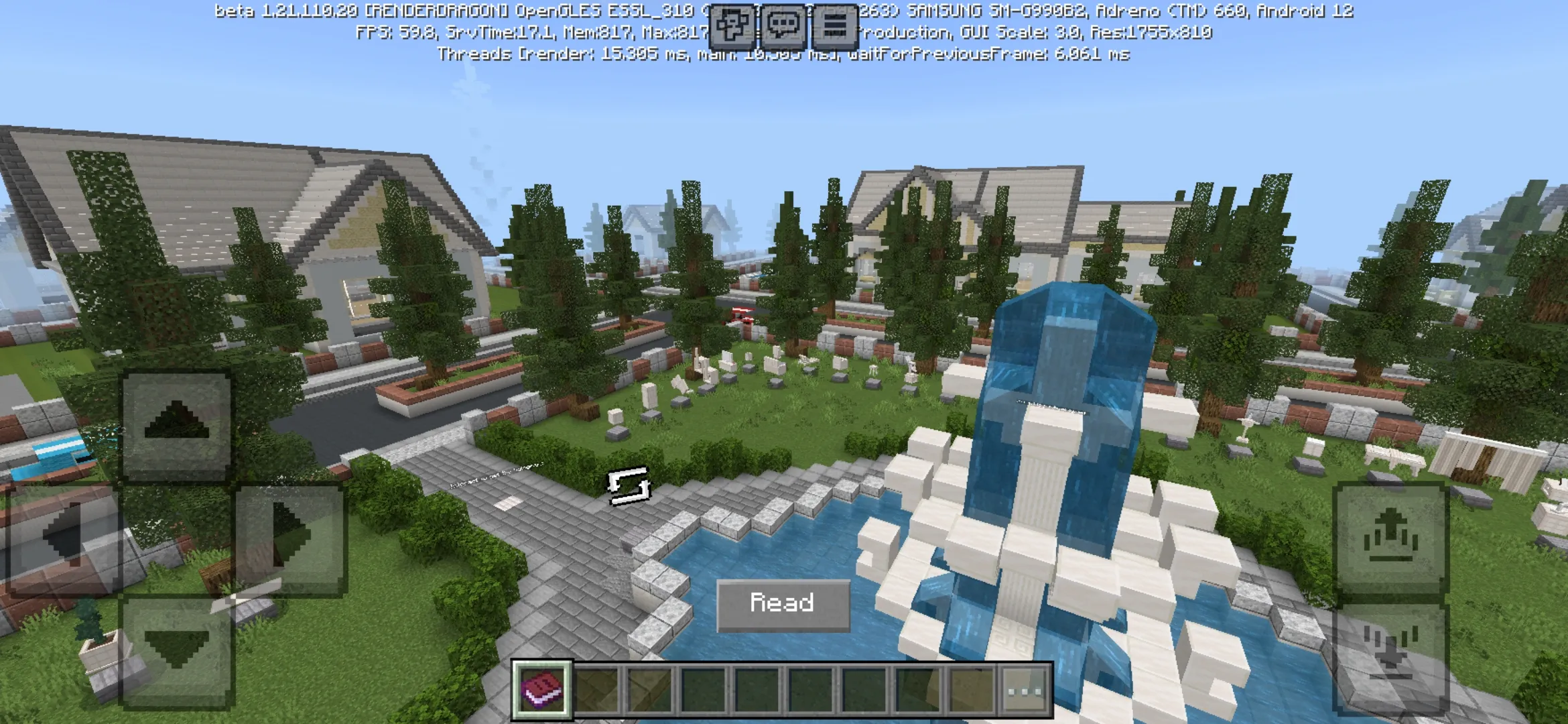 Top View from White Furniture Map for Minecraft PE
