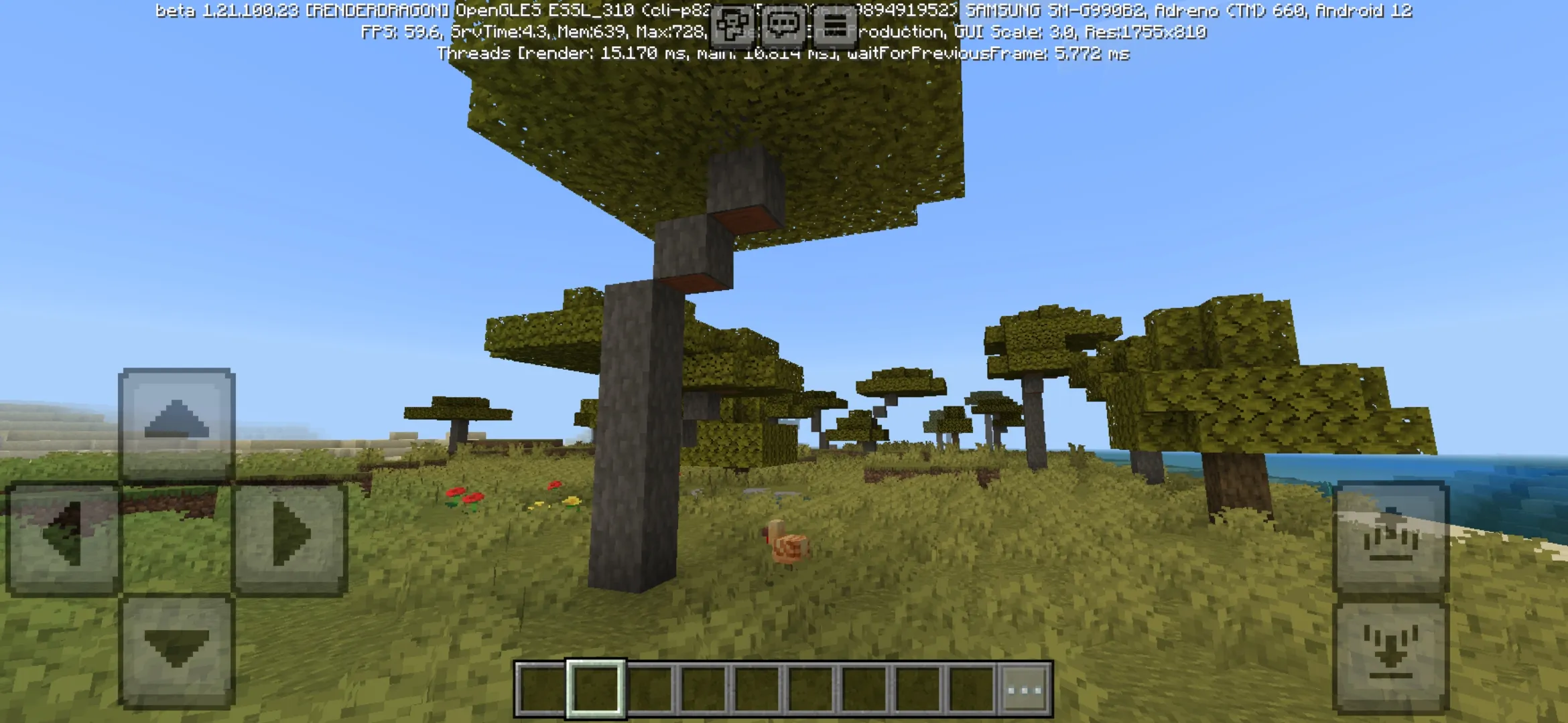 Trees from Moving Texture Pack for Minecraft PE