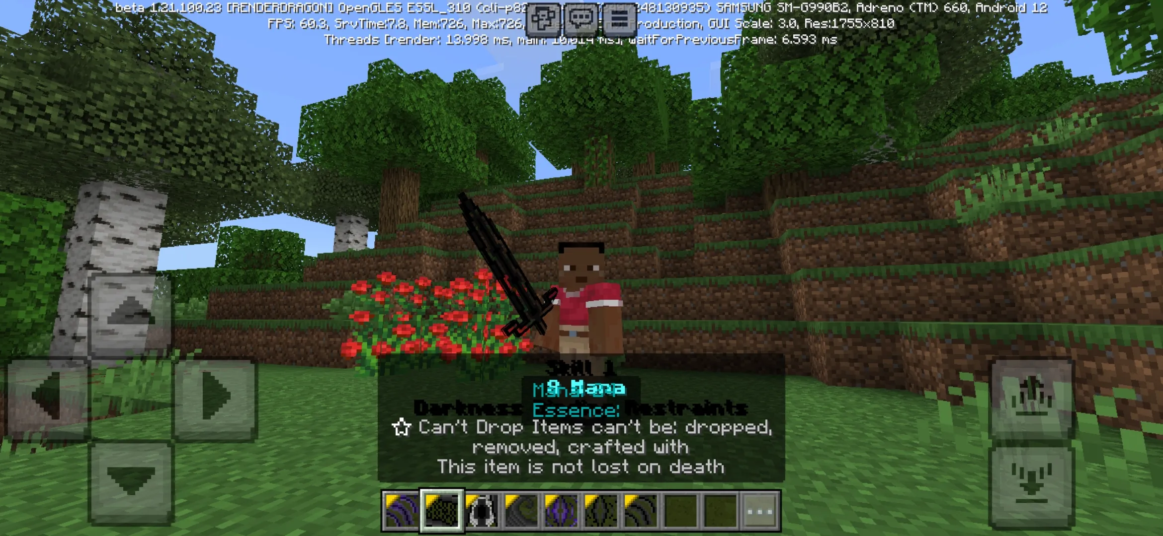 Weapon from Dark Magic Mod for Minecraft PE