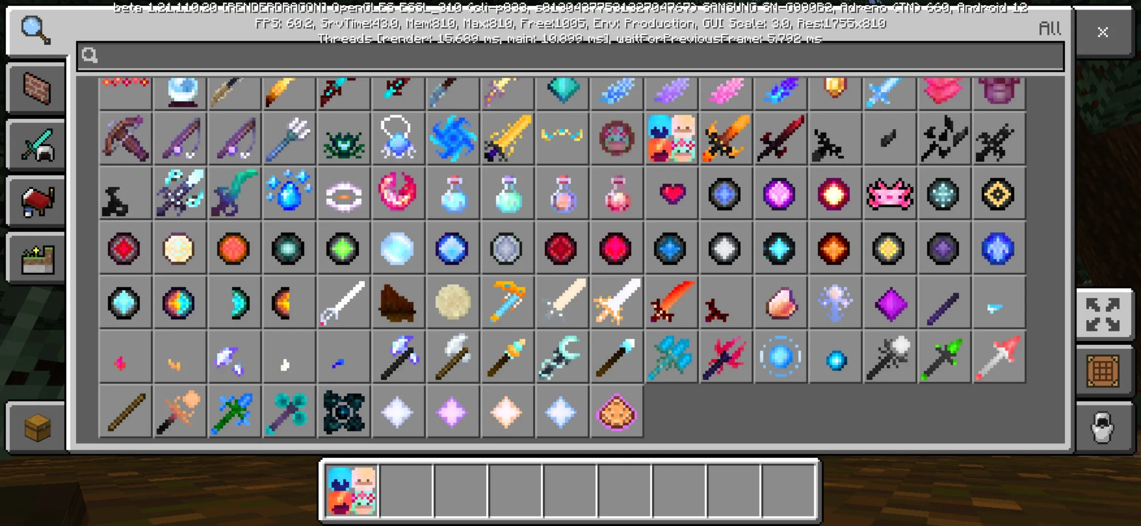 Weapon from Neo Elementals Mod for Minecraft PE