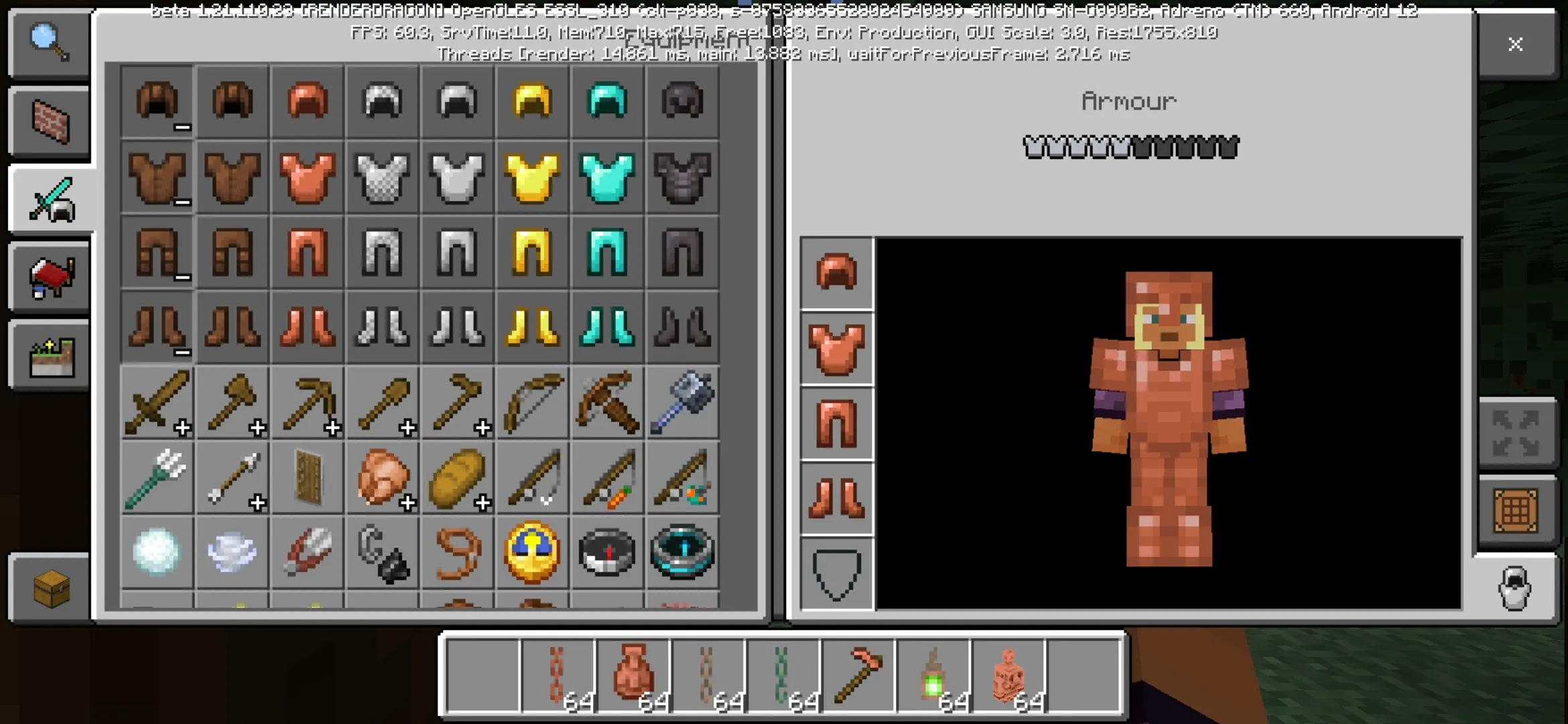 Armor from Minecraft PE 1.21