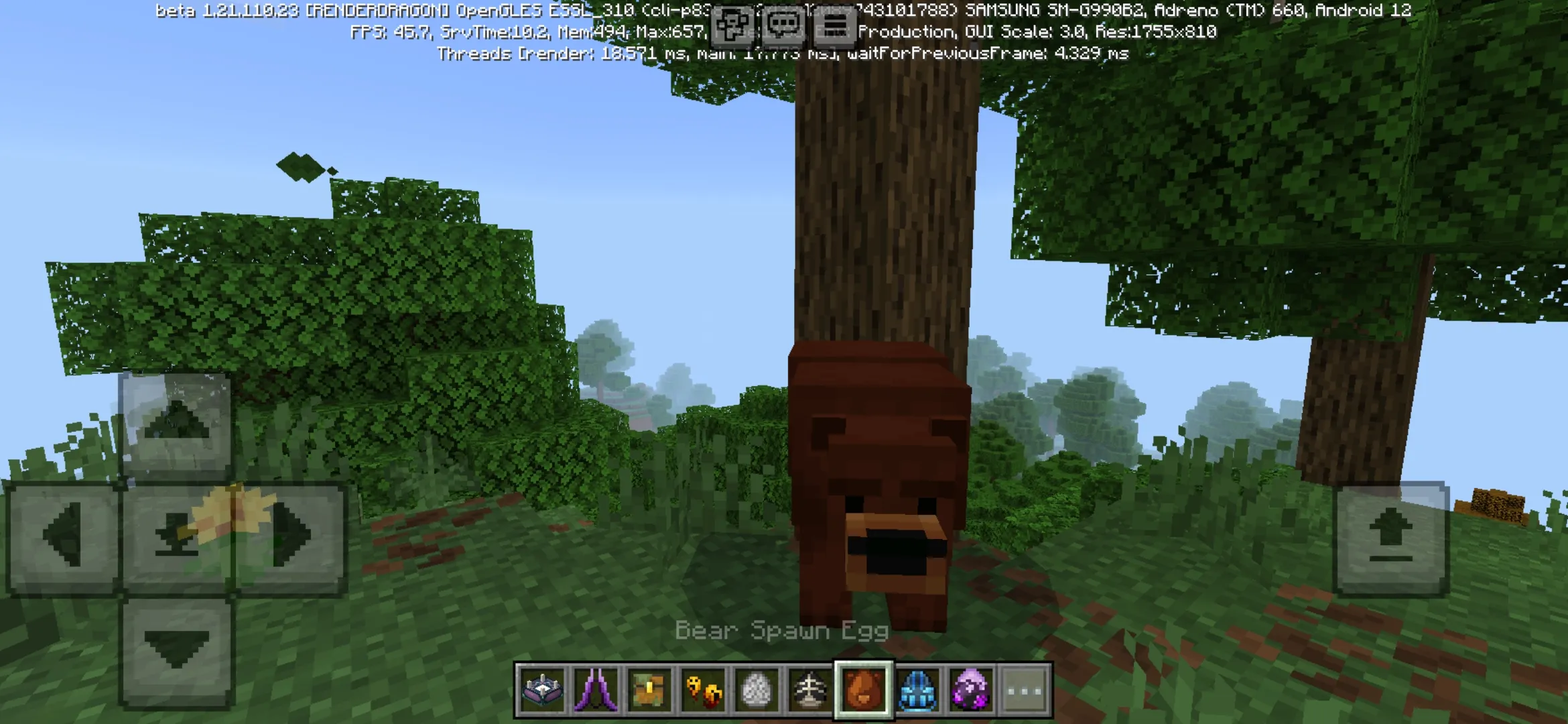 Bear from Survival Reworked Mod for Minecraft PE