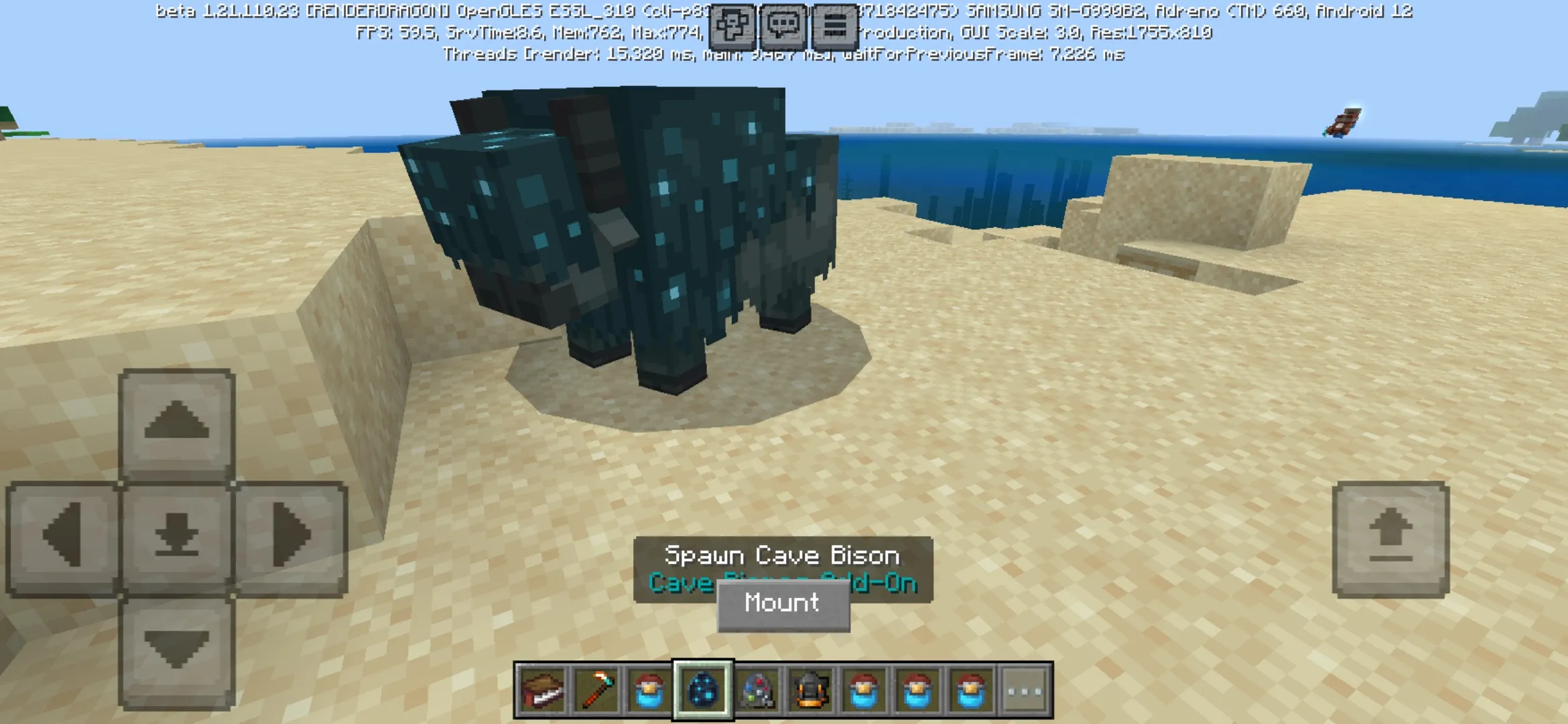 Bison from Light Caves Mod for Minecraft PE