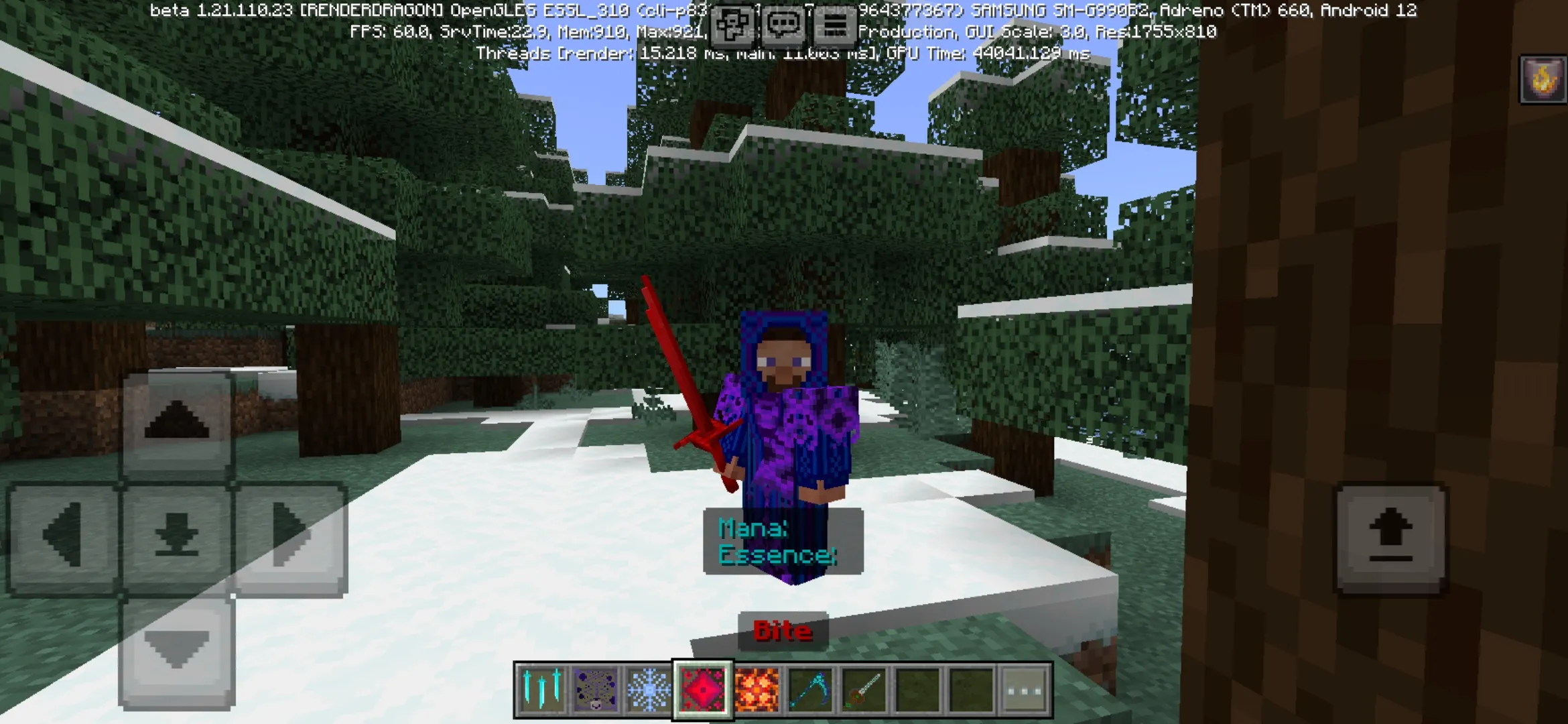 Bite from Magical Warfare Mod for Minecraft PE