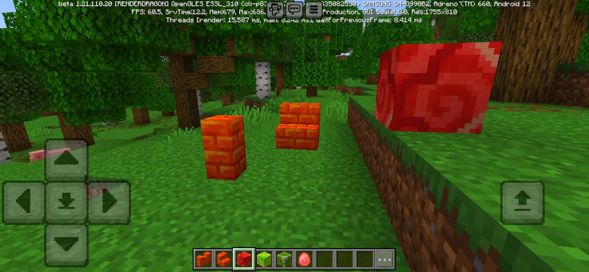 Bricks from Saturated Texture Pack for Minecraft PE