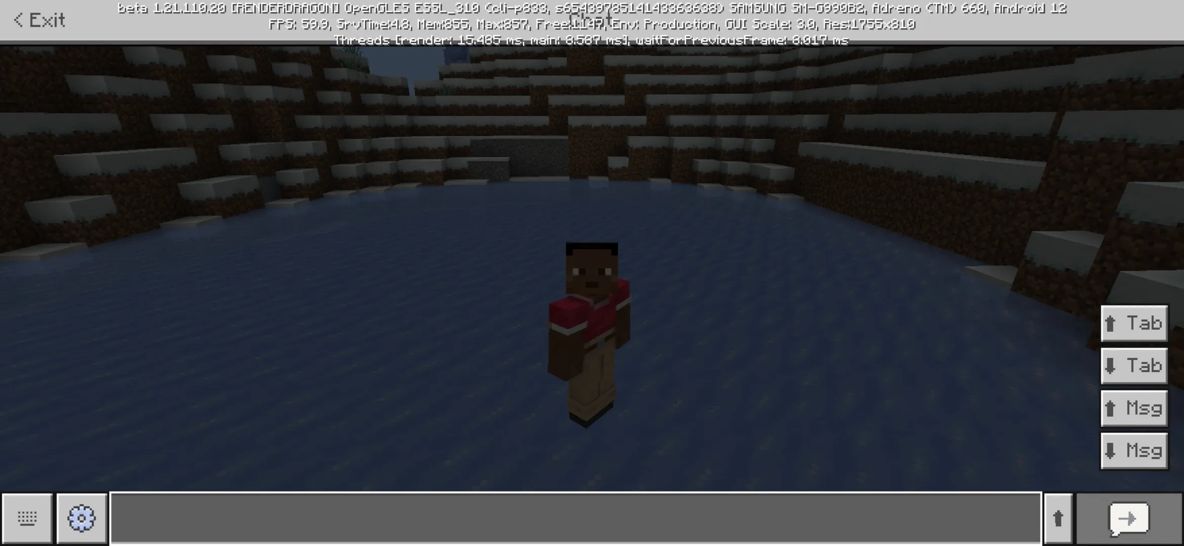 Chat from Gote Supporter Mod for Minecraft PE