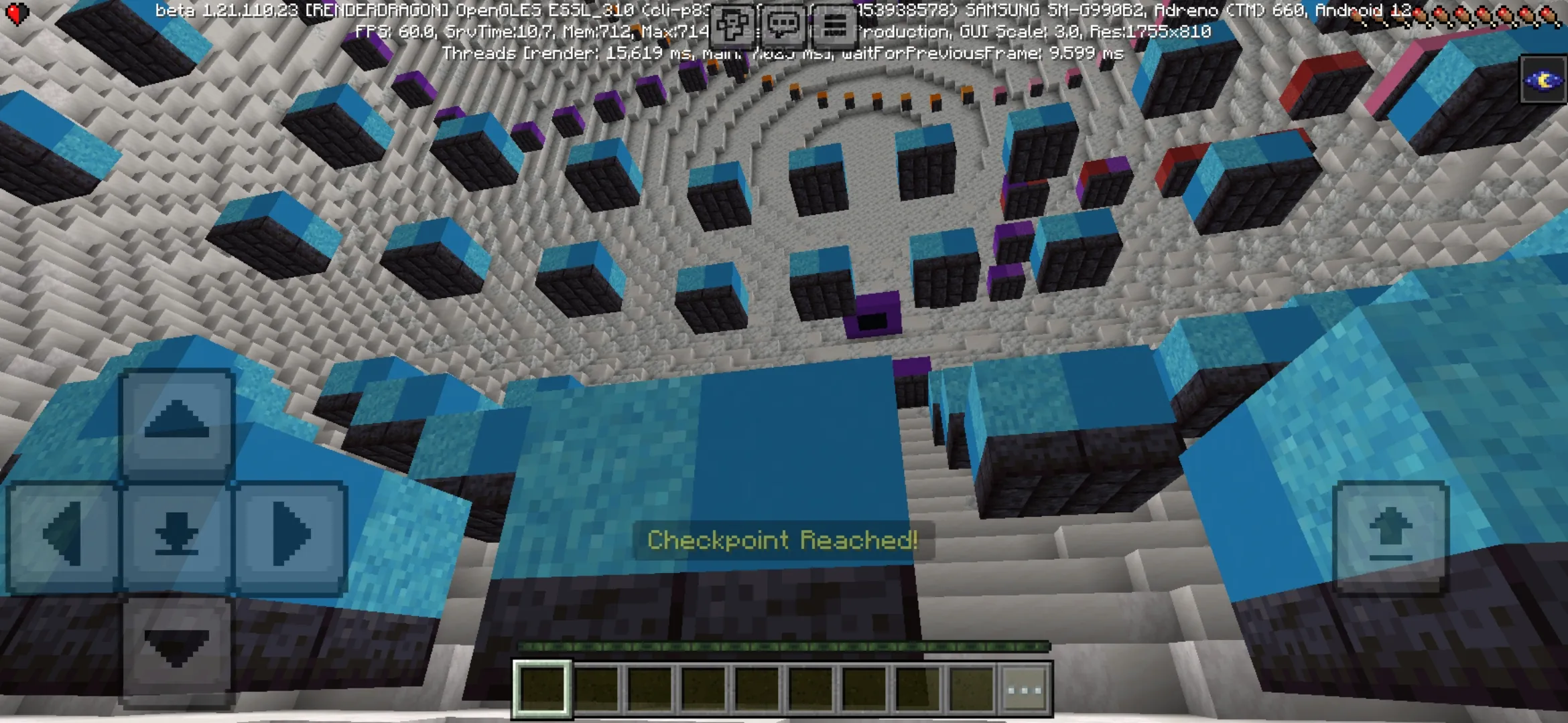 Checkpoint from Easy Sphere Map for Minecraft PE